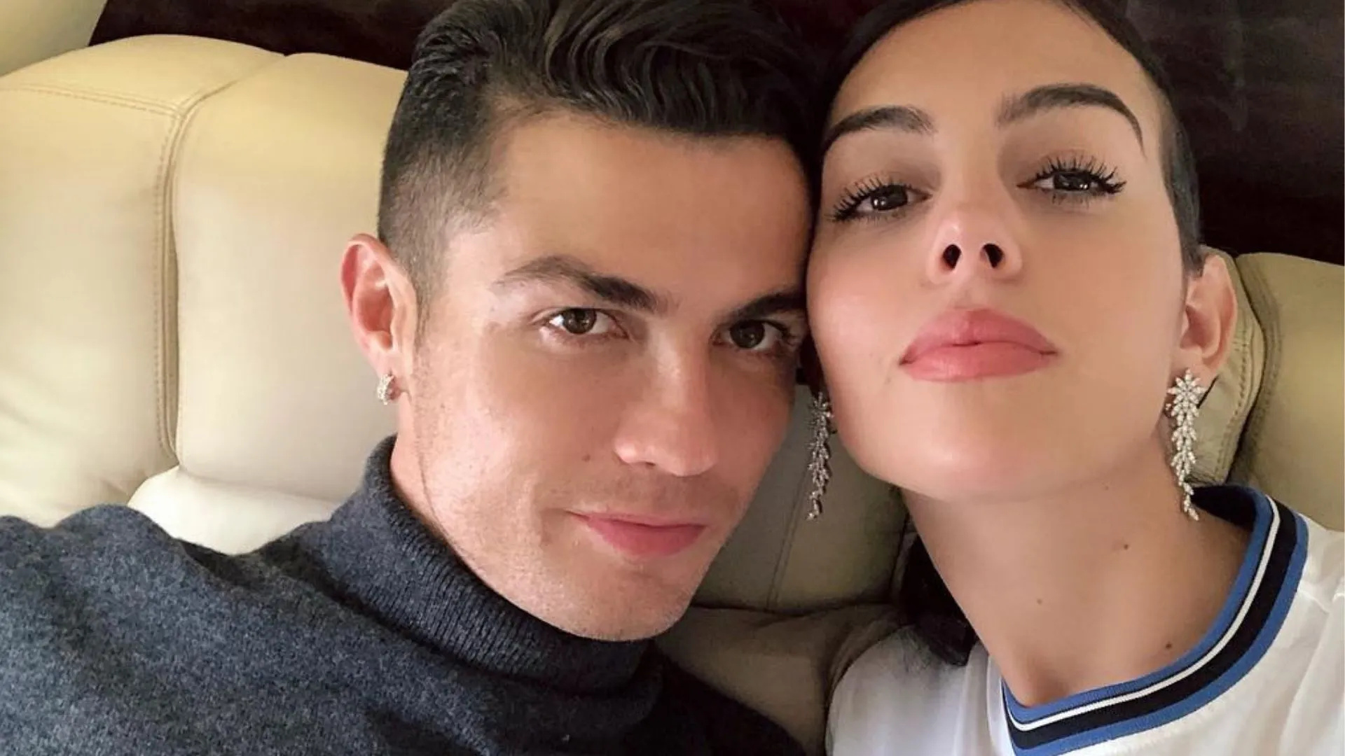 Cristiano Ronaldo and Georgina Rodriguez: The partner of Al-Nassr and Portugal star, Celebrity couple. 1920x1080 Full HD Background.