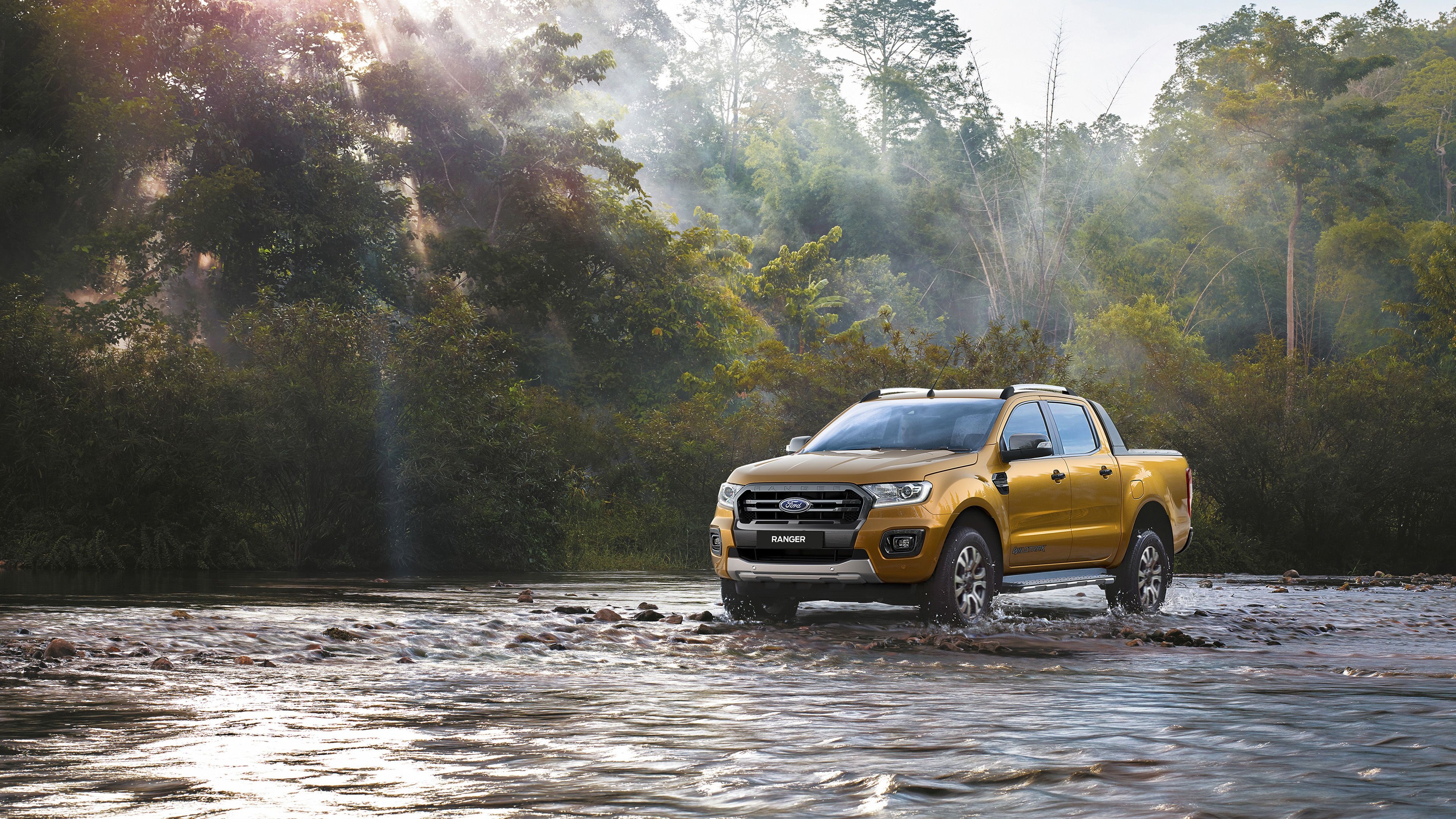 Ford Ranger: A mid-size pickup truck, the model was developed in-house by Australian branch. 3840x2160 4K Wallpaper.