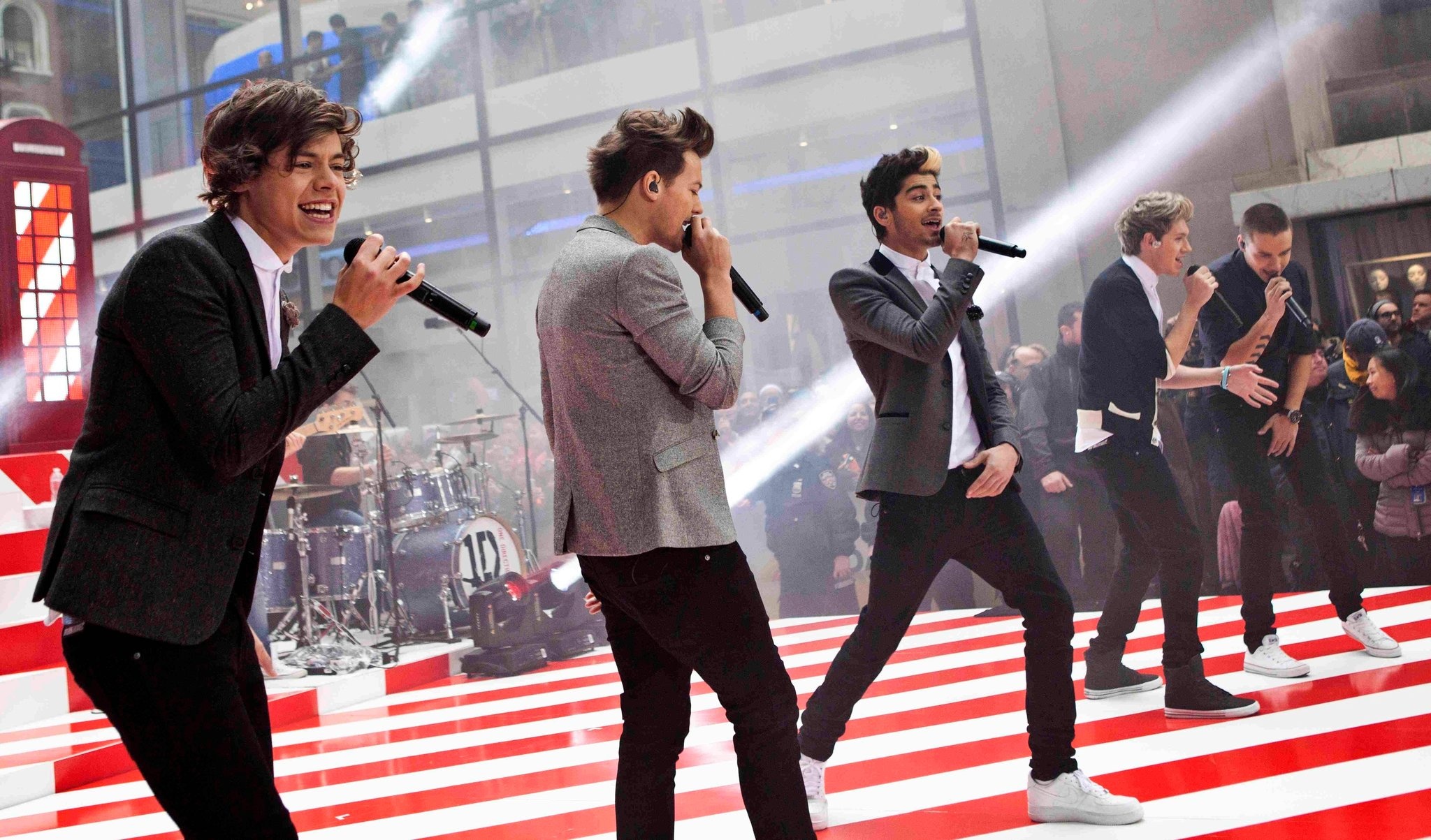 One Direction (Band): 1D performing on "The Today Show", Pop Rock. 2050x1210 HD Background.