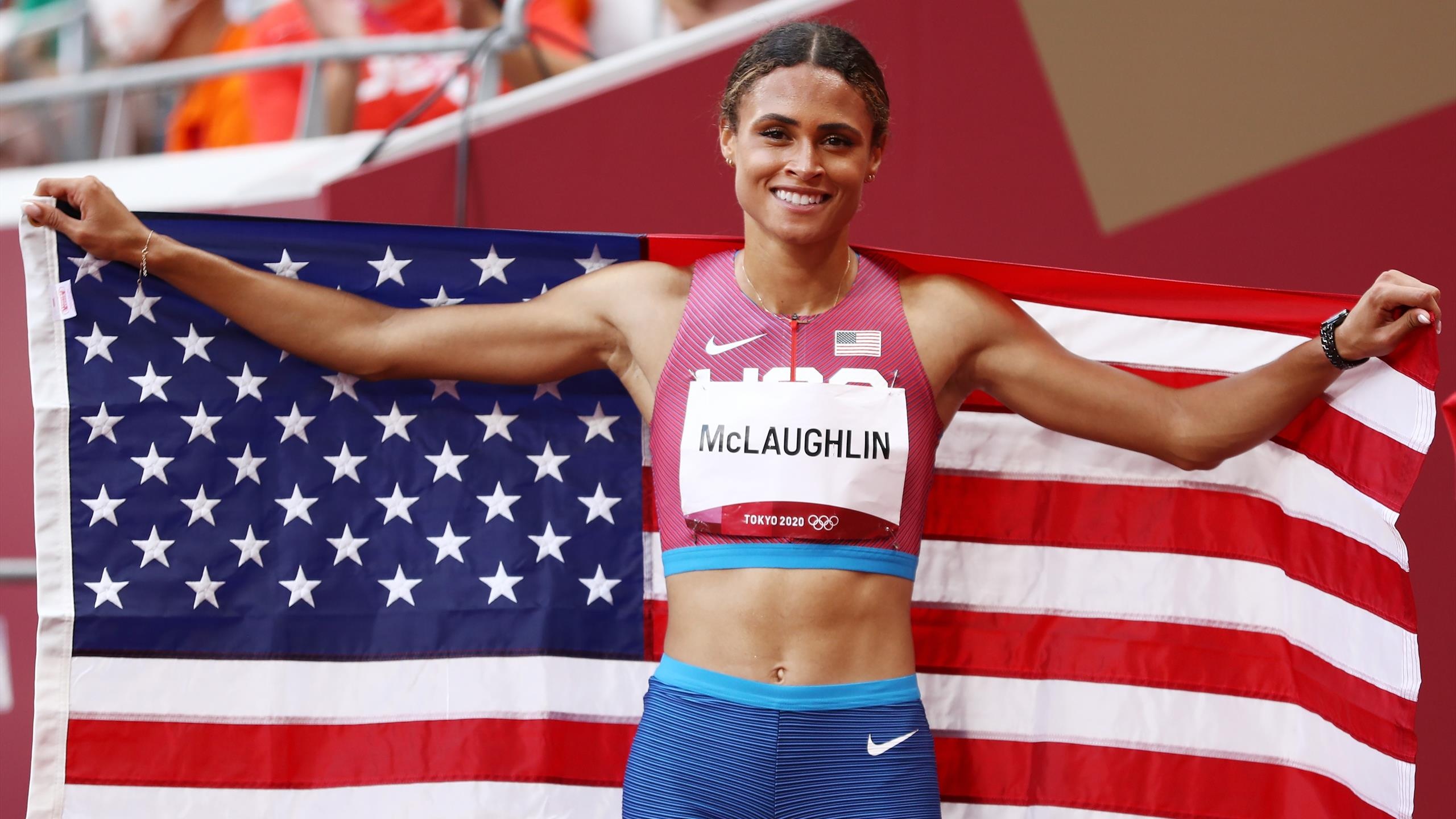 Sydney McLaughlin, Tokyo 2020, World record, Gold medal, 2560x1440 HD Desktop