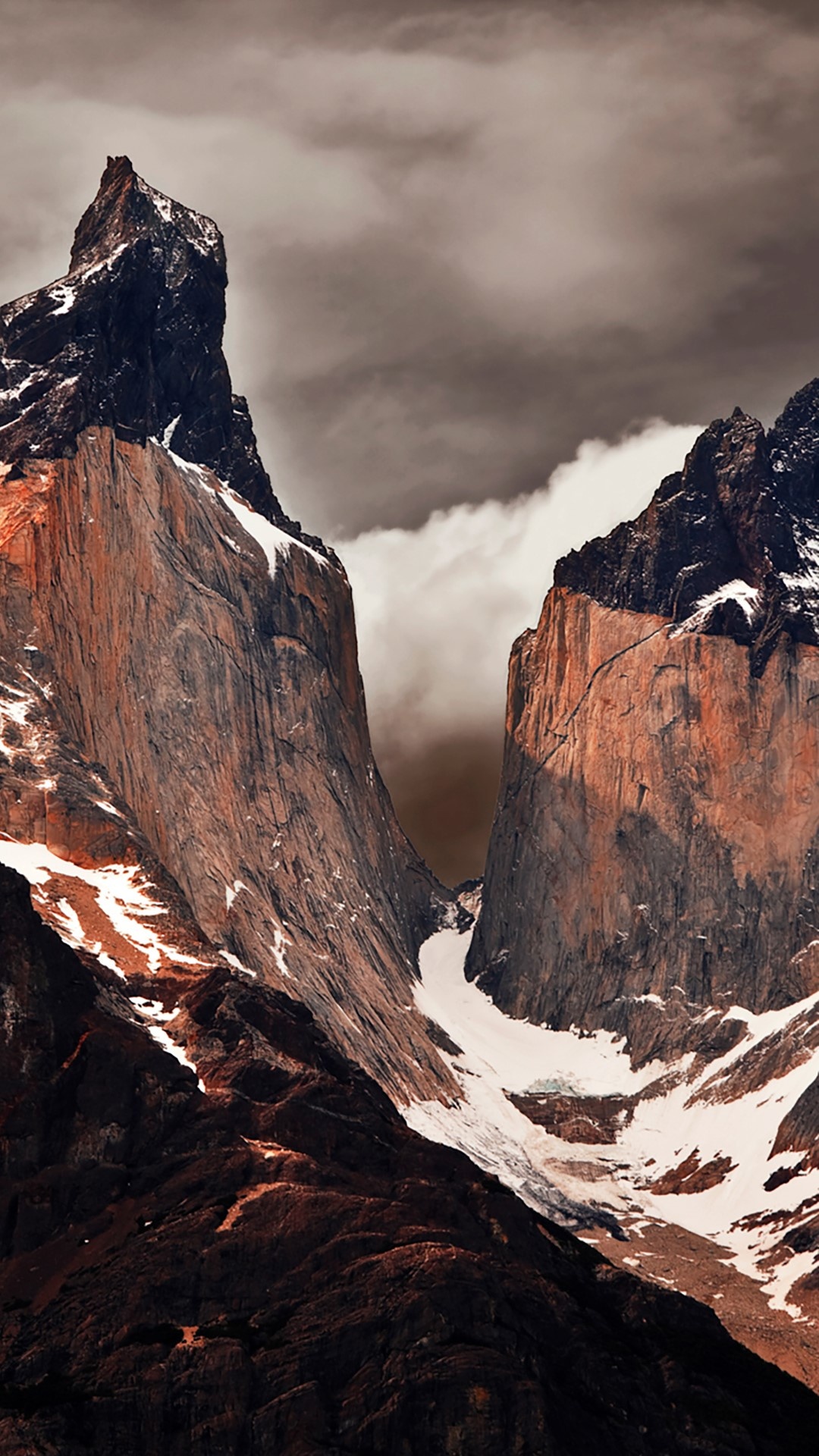 Cordillera Paine, Torres del Paine, Patagonia, 1080x1920 Full HD Phone