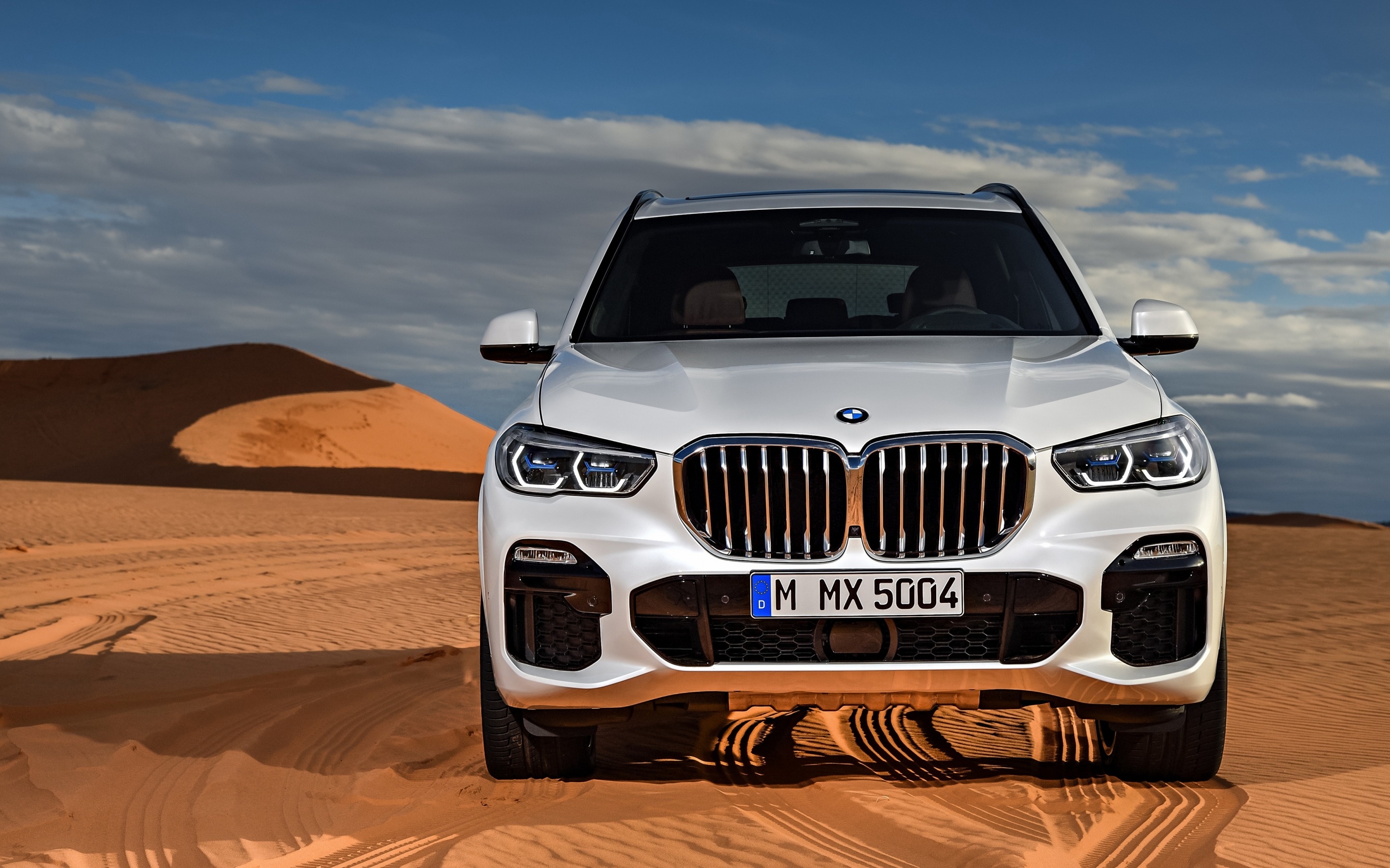BMW X5, M Sport edition, White luxury crossover, High-quality wallpapers, 2880x1800 HD Desktop