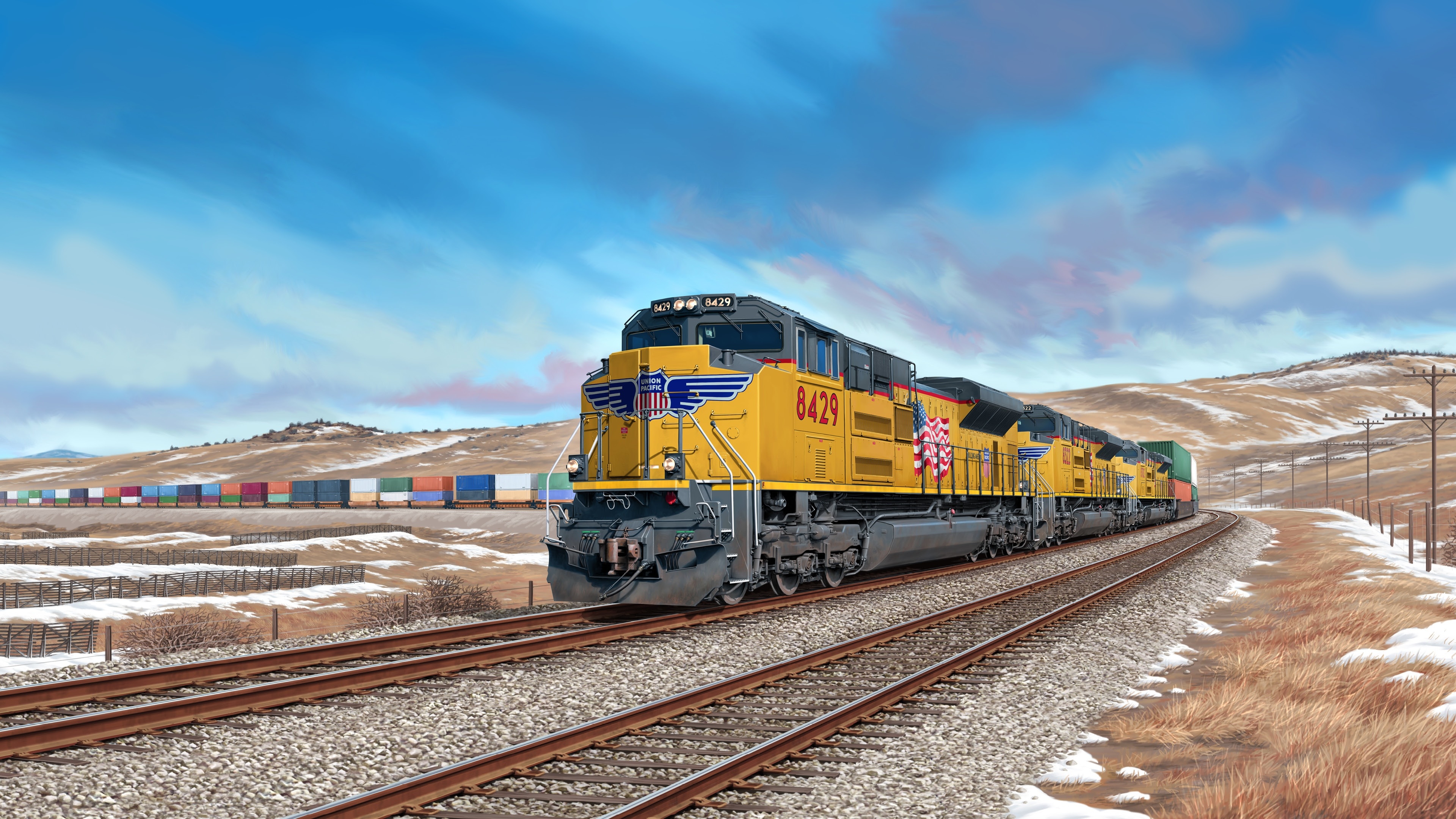 Train, Travels, sim world, sherman hill, 3840x2160 4K Desktop