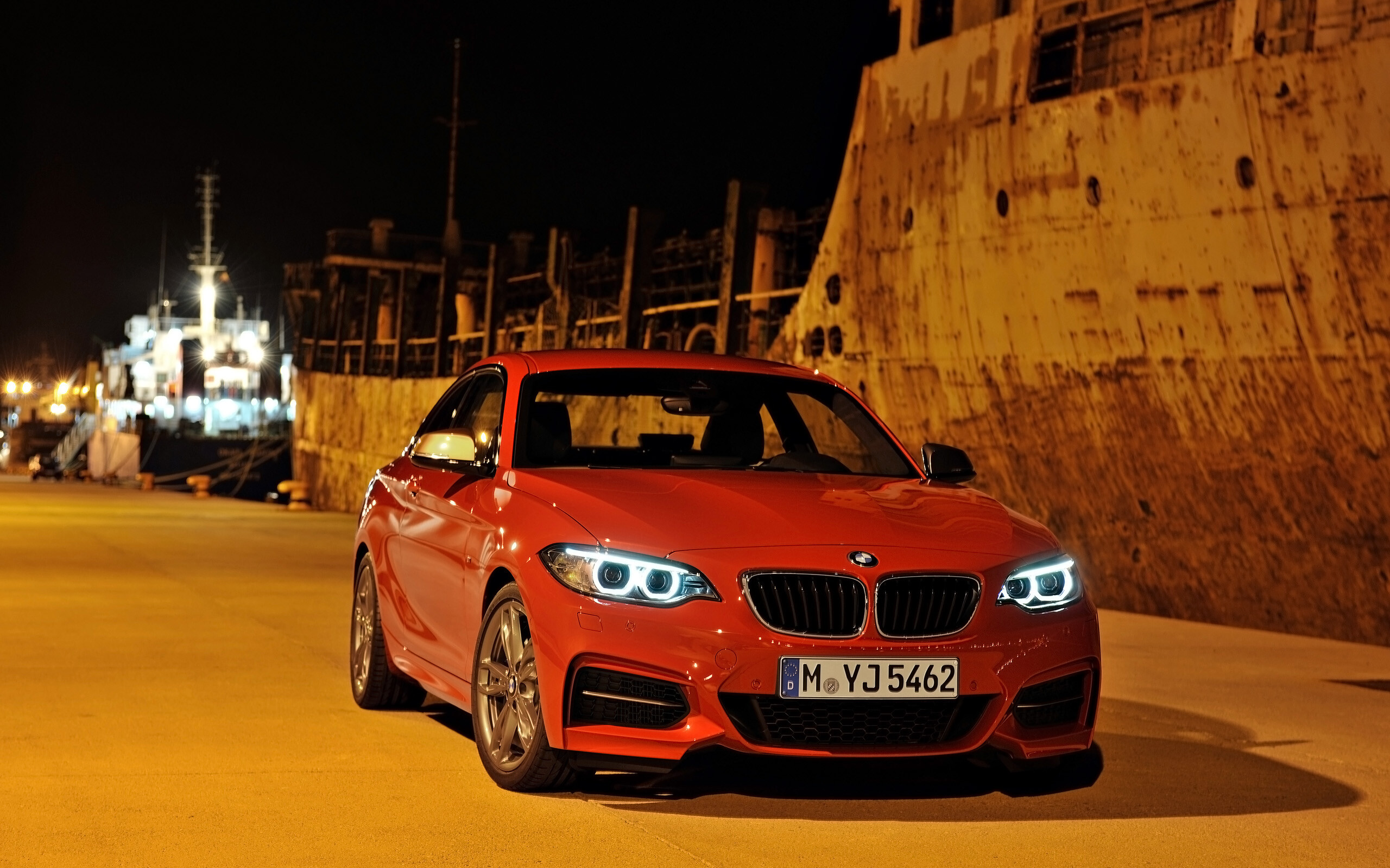BMW 2 Series: Coupe version, A 2.0-liter four-cylinder turbocharged engine rated at 240 horsepower. 2560x1600 HD Background.