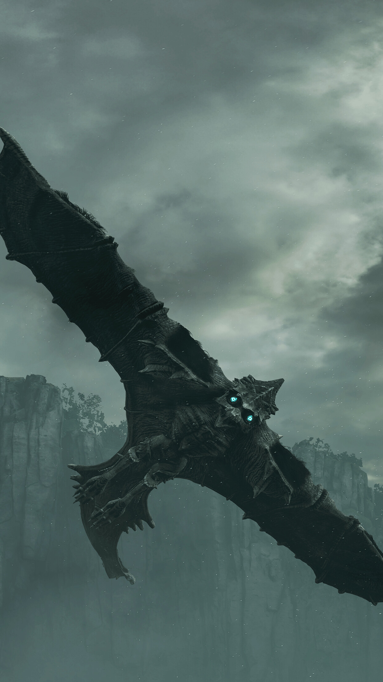 Shadow of the Colossus: Avion, The fifth enemy, Found in a foggy lake in quadrant H4. 1250x2210 HD Background.