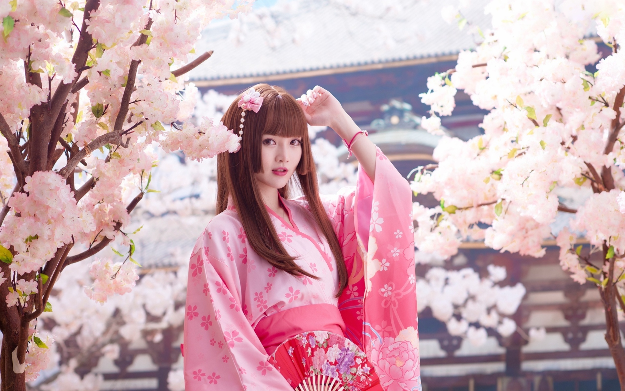 Japanese girl, Kimono wallpaper, Android, 2560x1600 HD Desktop
