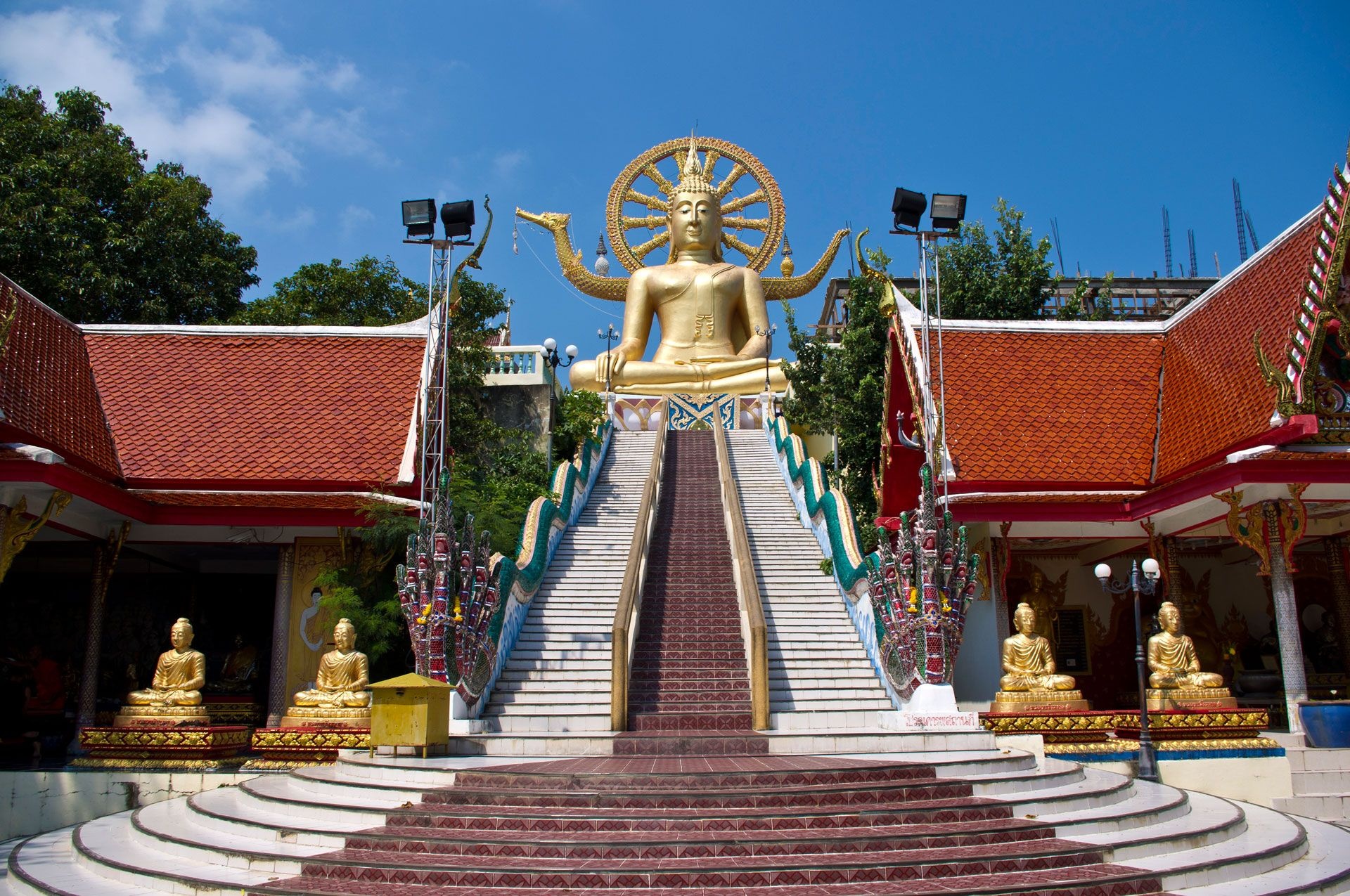 Wat Phra Yai, Big Buddha temple, Koh Samui landmarks, Thai architecture, 1920x1280 HD Desktop