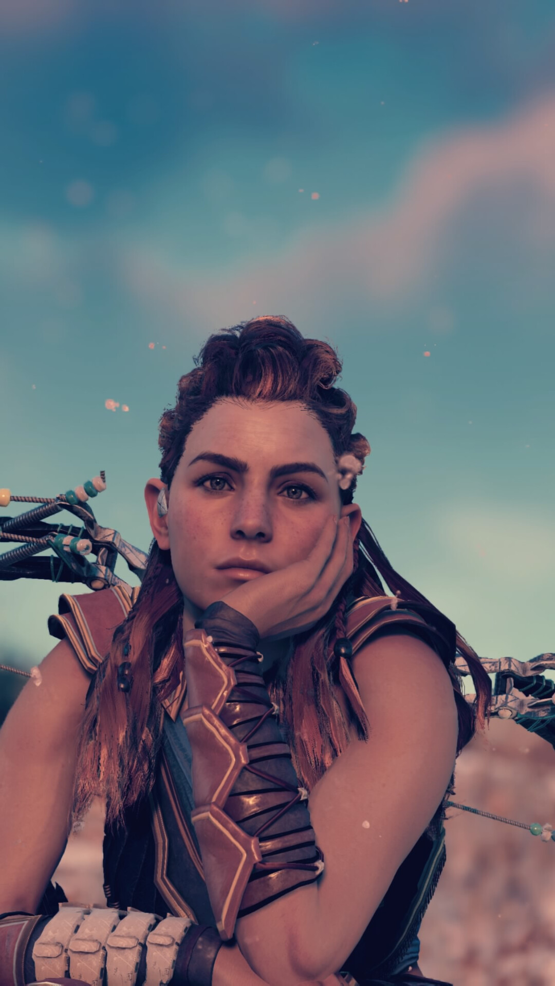Horizon Zero Dawn: Aloy, A fictional character and protagonist of the 2017 video game HZD. 1080x1920 Full HD Wallpaper.