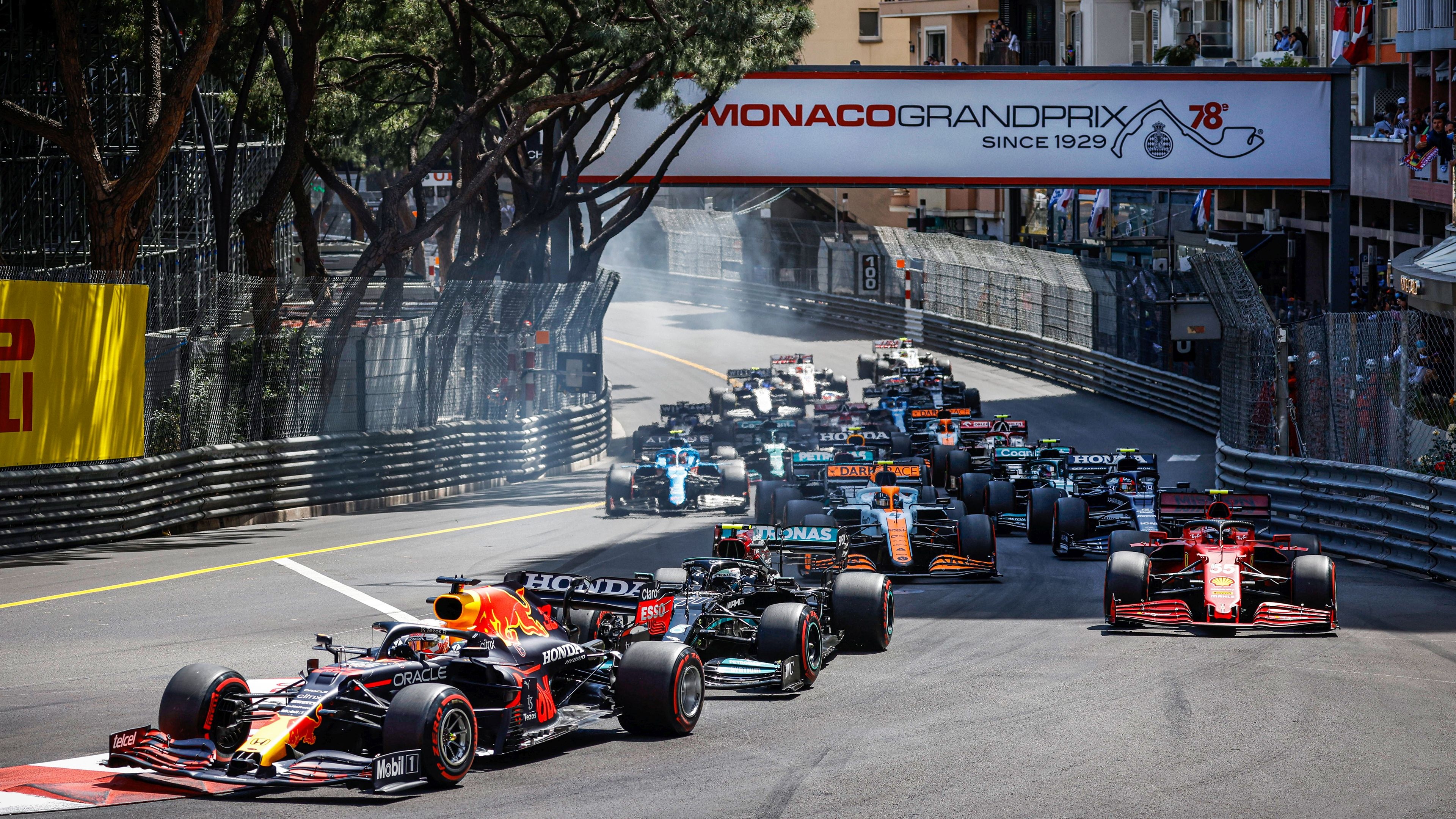 Motorsports: The Monaco Grand Prix, One of the most important and prestigious automobile races in the world. 3840x2160 4K Wallpaper.