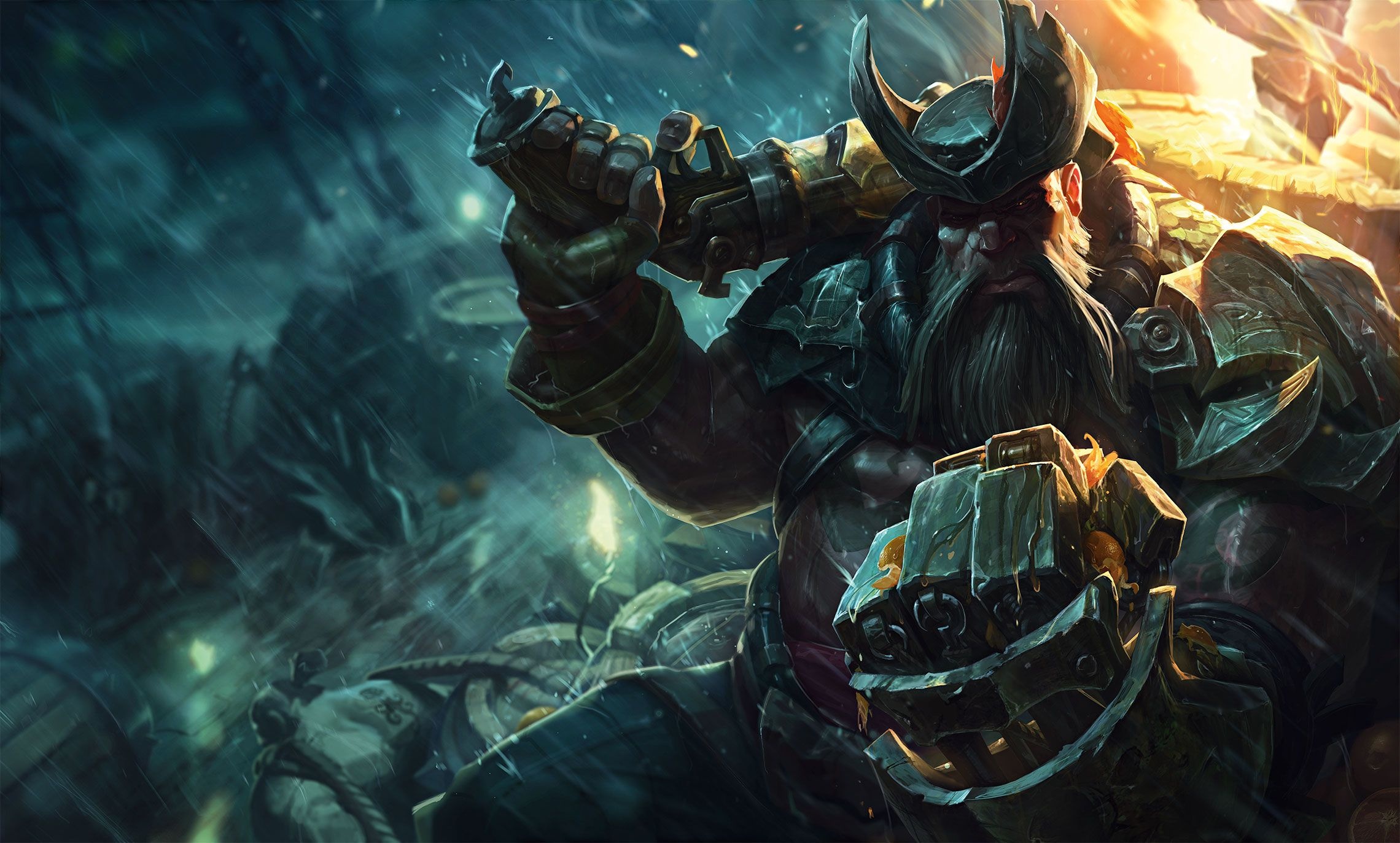 Gangplank, League of Legends, Captivating champion, Gaming excellence, 2280x1380 HD Desktop