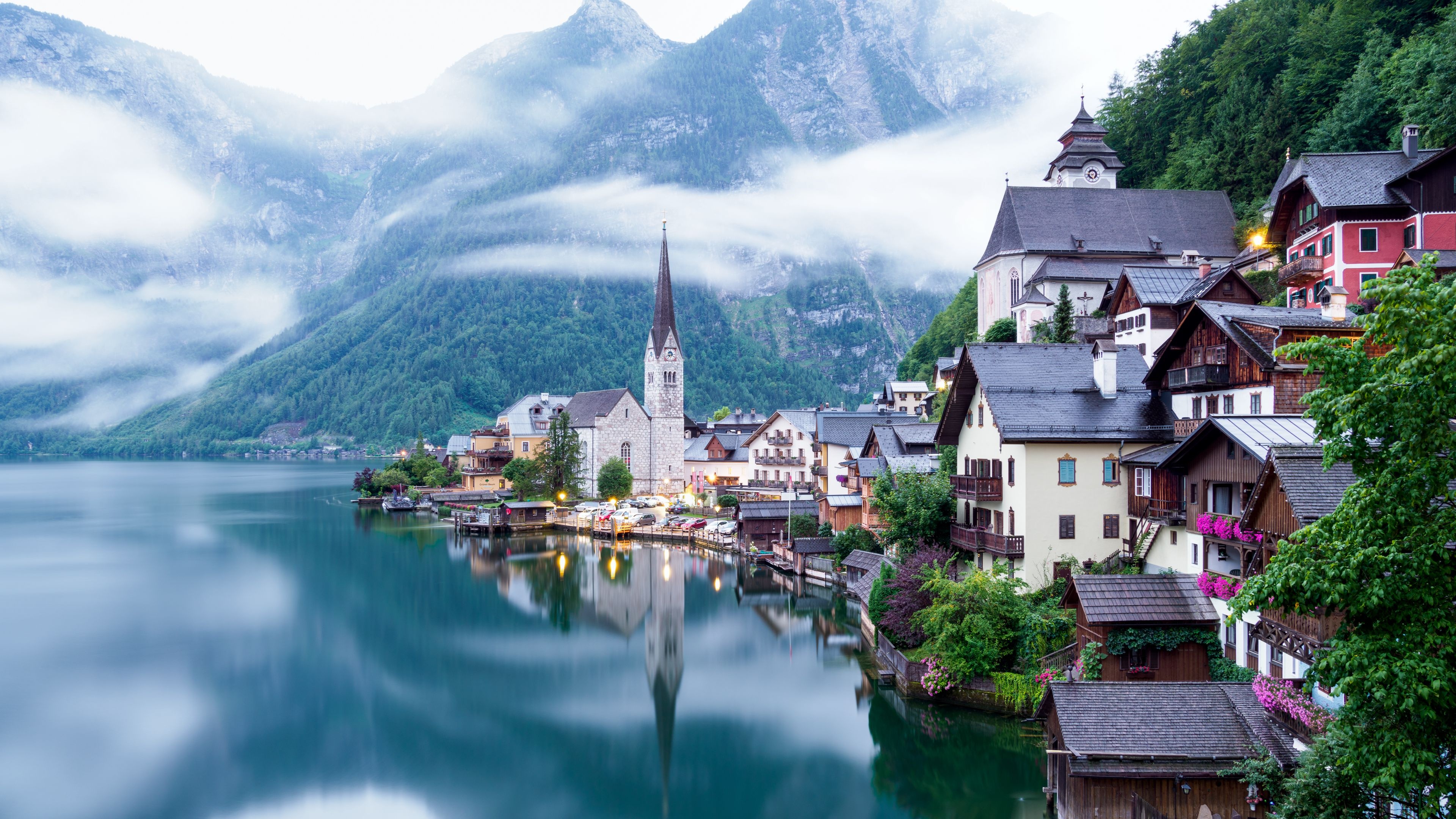 Austrian village, Scenic beauty, Charming streets, Countryside charm, 3840x2160 4K Desktop