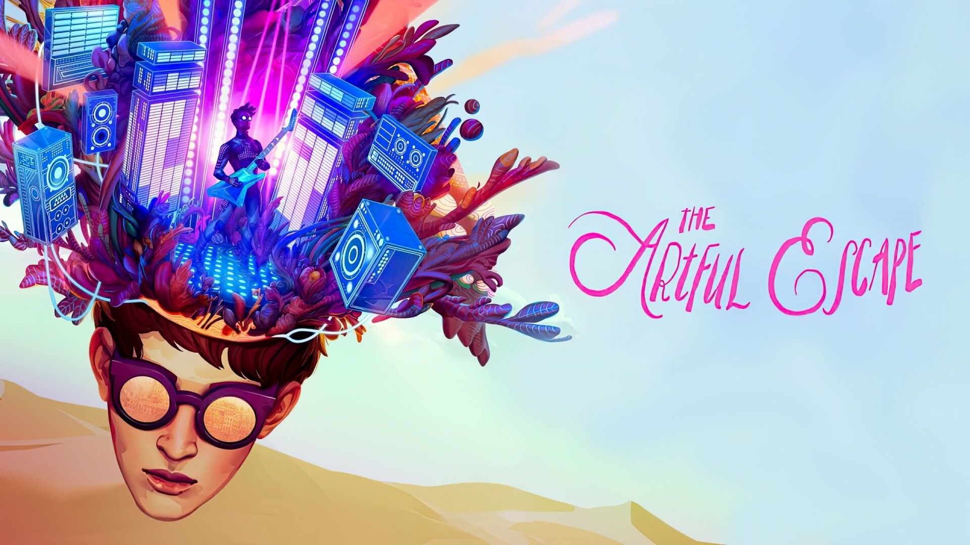 The Artful Escape: A lurid and generous trip through the iconography of seventies rock. 1920x1080 Full HD Background.