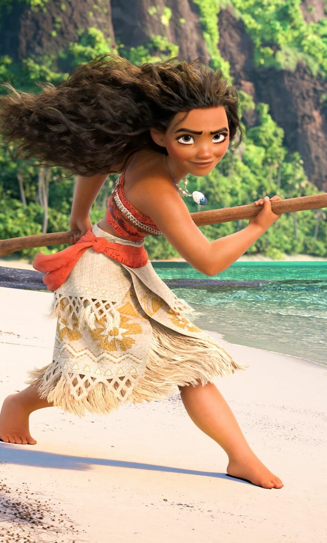 Moana: The twelfth official member of the Disney Princess line-up. 1280x2120 HD Background.