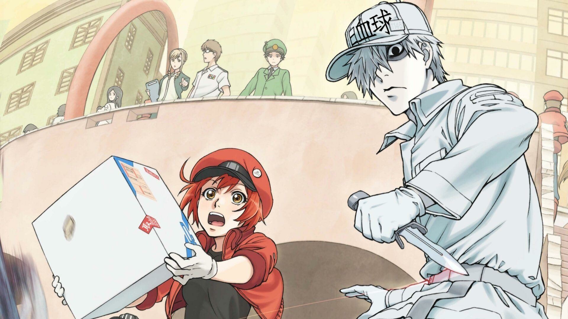 Cells at Work! Code Black: Fire-fighting nature of the cells, Educational anime. 1920x1080 Full HD Wallpaper.
