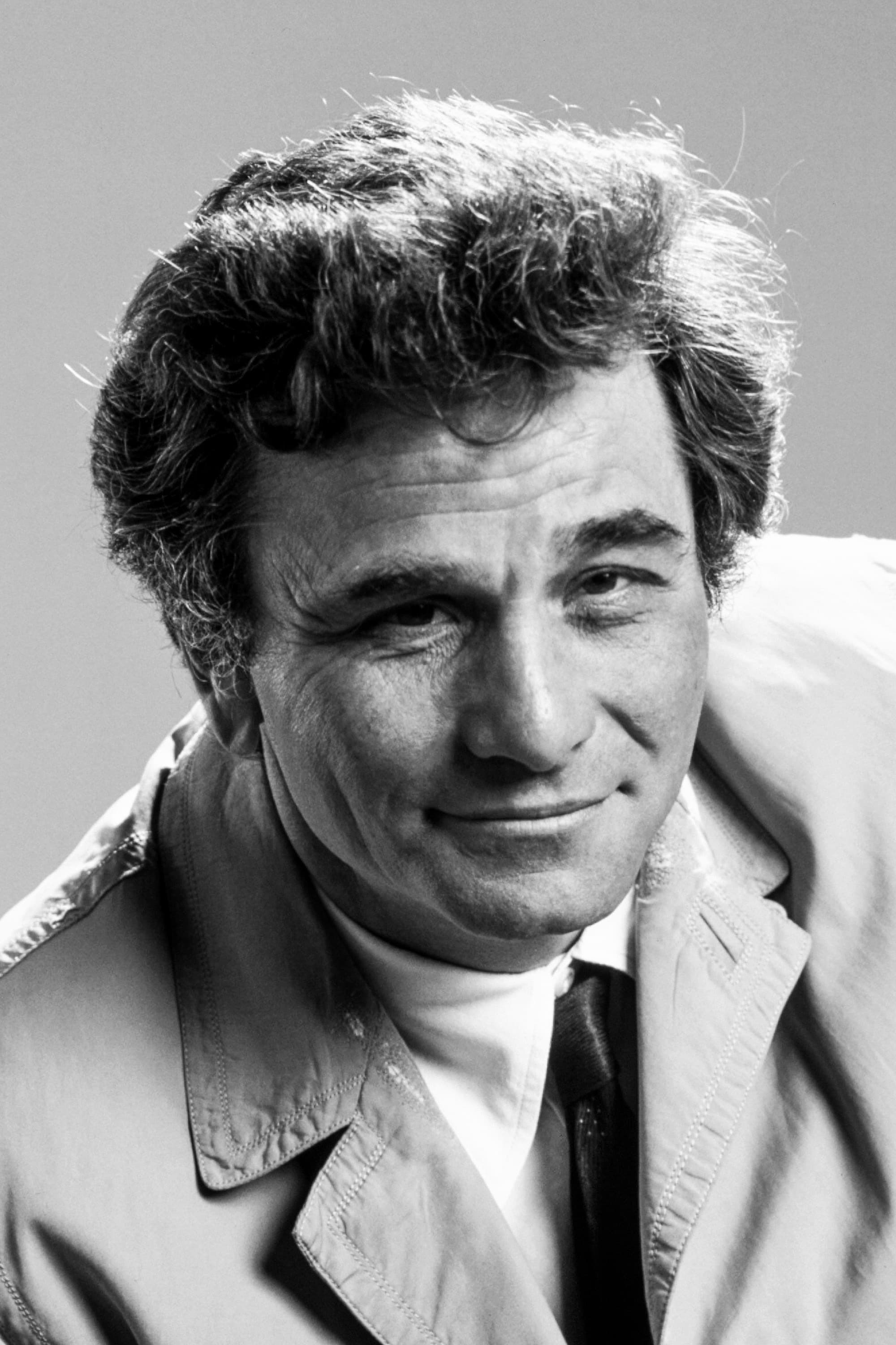 Peter Falk: Frank Columbo, A police detective in the Los Angeles Police Department, Black and white. 2000x3000 HD Wallpaper.