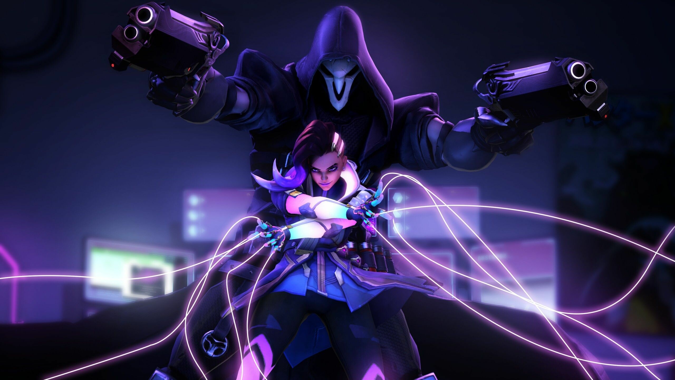 Overwatch: Reaper and Sombra, Game released in 2016. 2560x1440 HD Background.