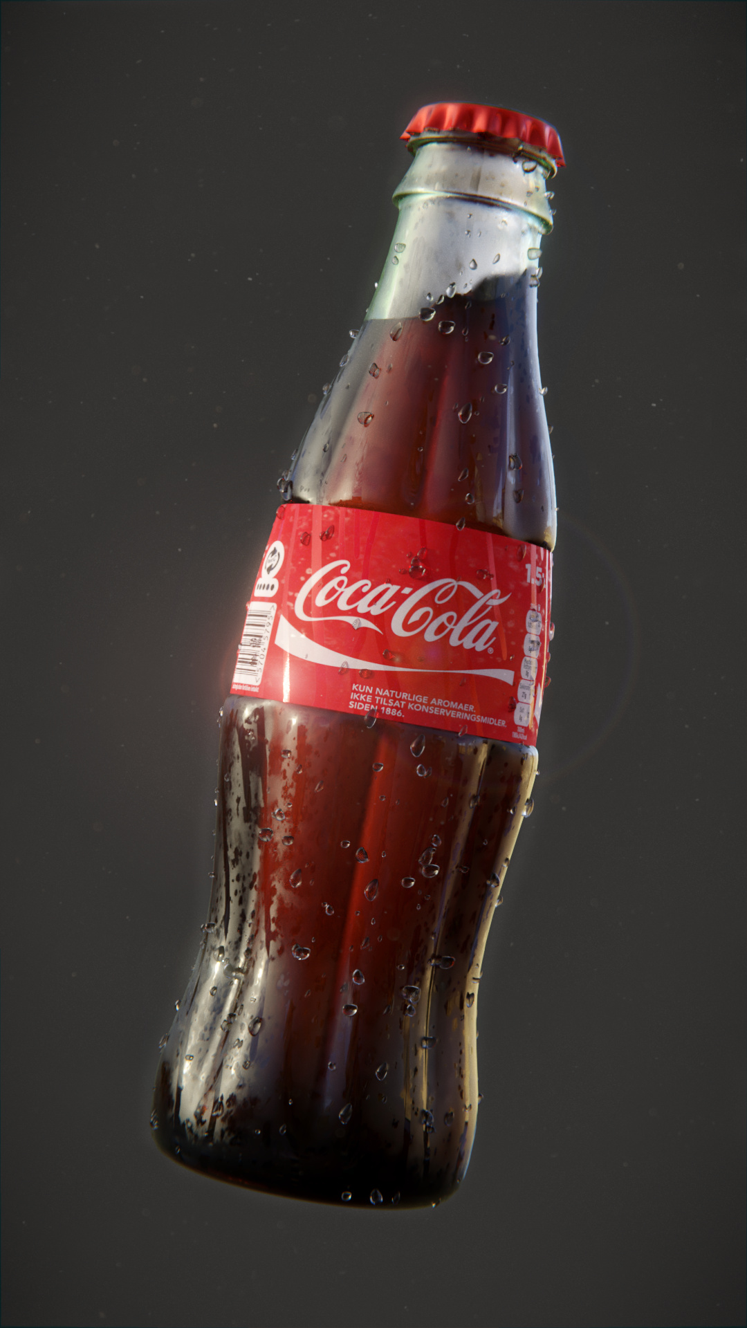 Coca-Cola: A sweetened carbonated beverage that is a cultural institution in the United States. 1080x1920 Full HD Wallpaper.