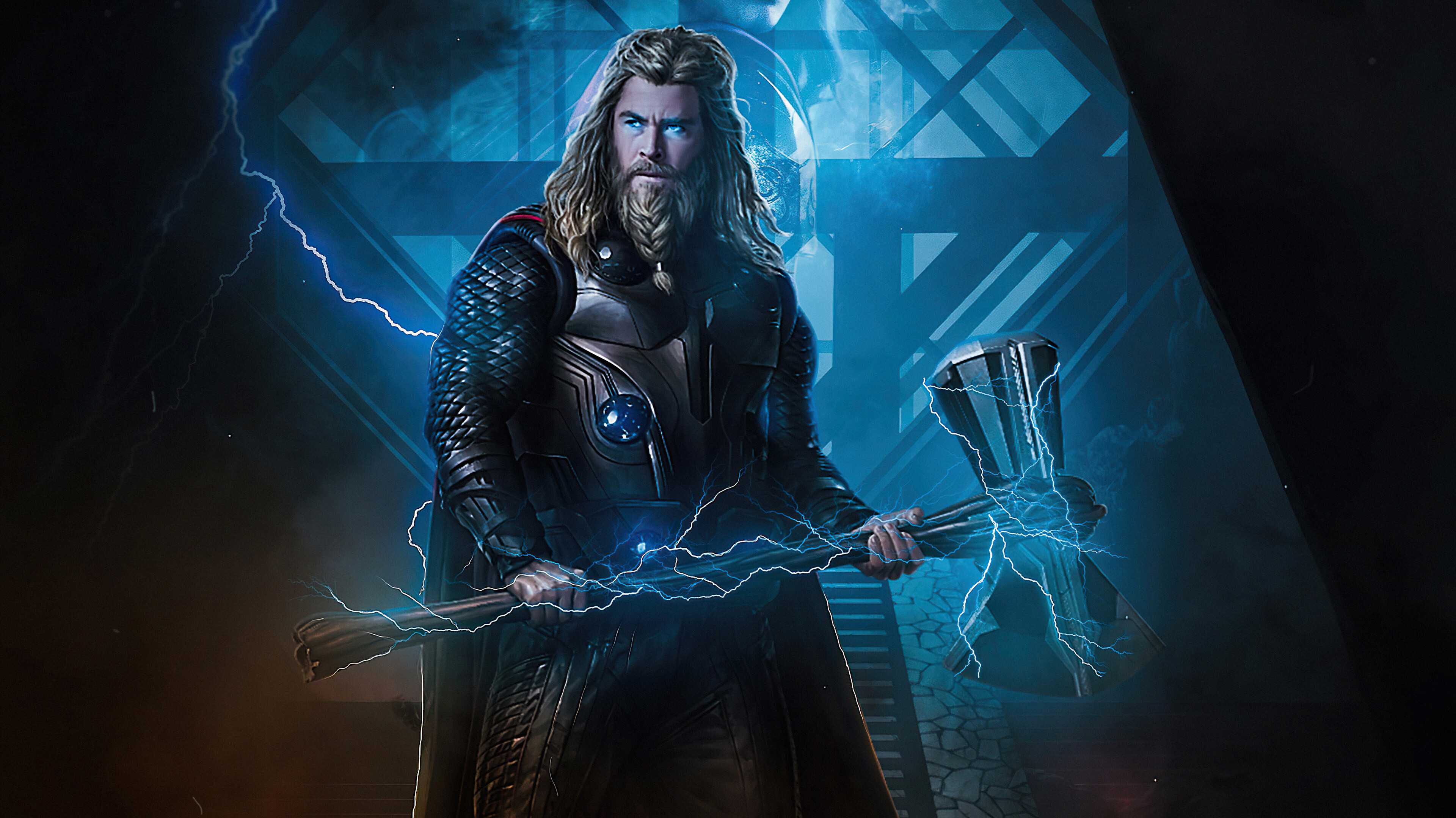 Thor: Love and Thunder: An Avenger and the former king of Asgard, based on the Norse mythological deity. 3840x2160 4K Wallpaper.