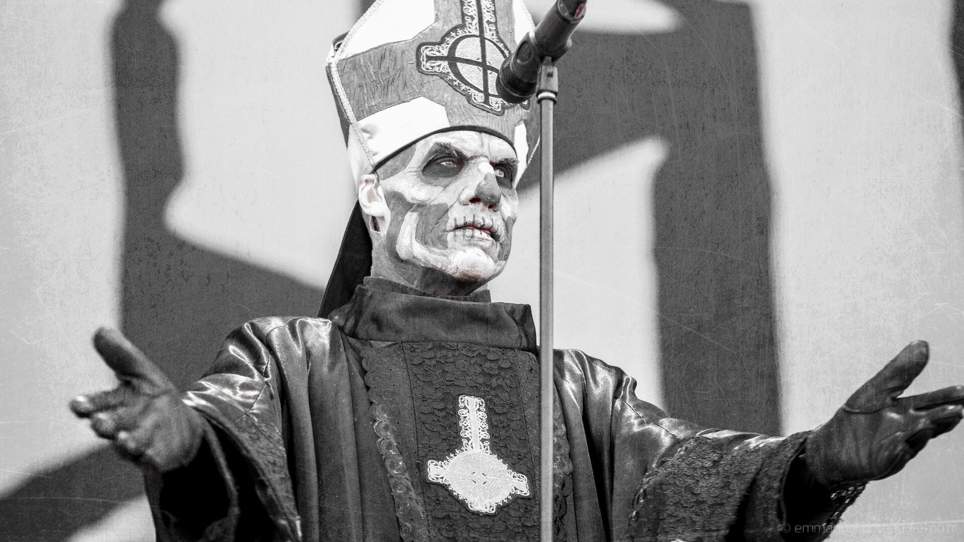 Ghost (Band): The band introduced a new character, Papa Emeritus IV, in March 2020. 1920x1080 Full HD Wallpaper.