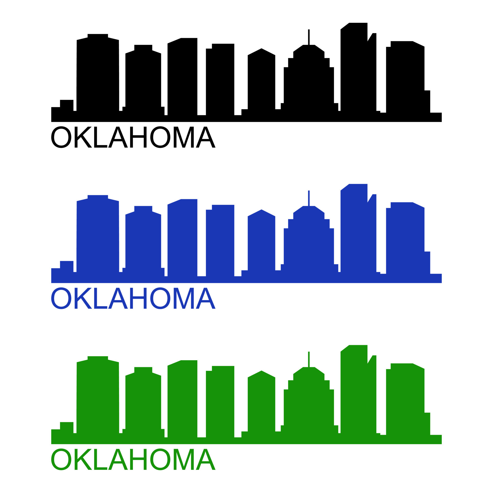 Oklahoma City Skyline, Travels, Minimalist design, Vector art, 1920x1920 HD Phone