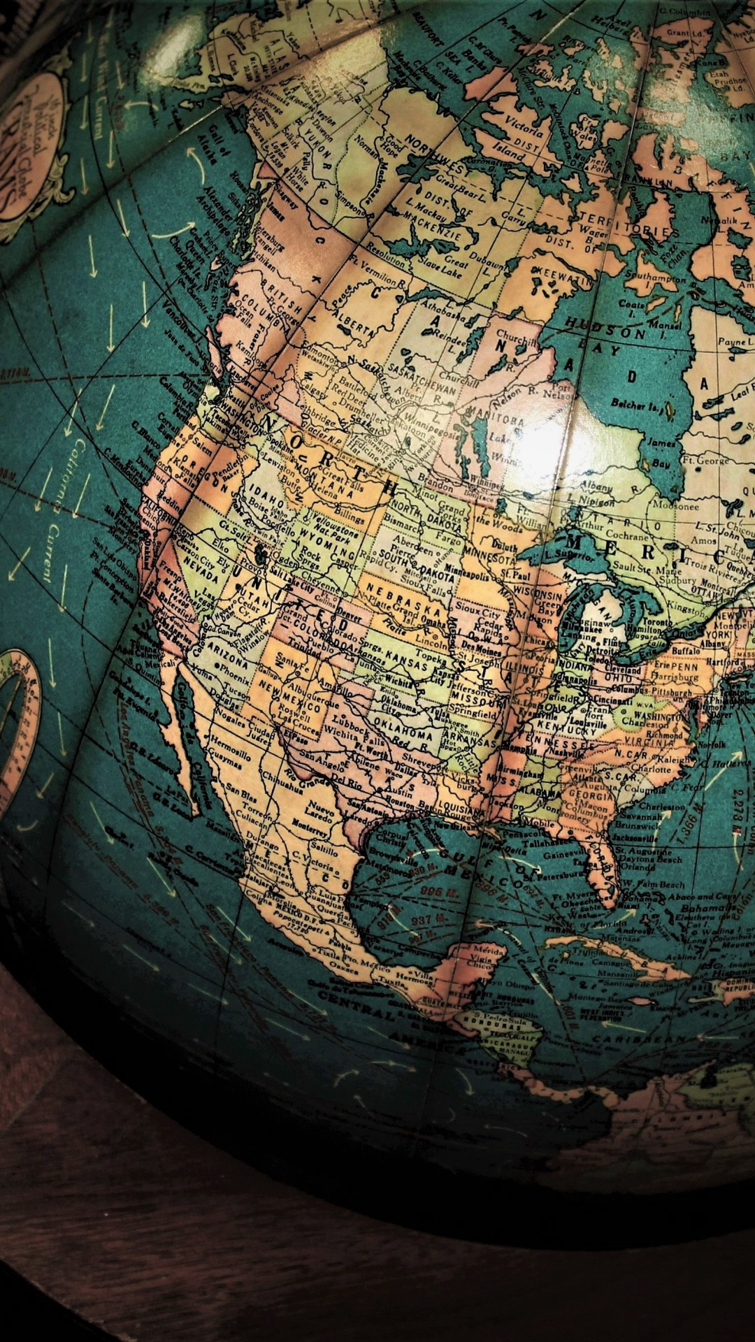 Globe world map, Antique wallpapers, Classic aesthetic, Vintage charm, 1080x1920 Full HD Handy