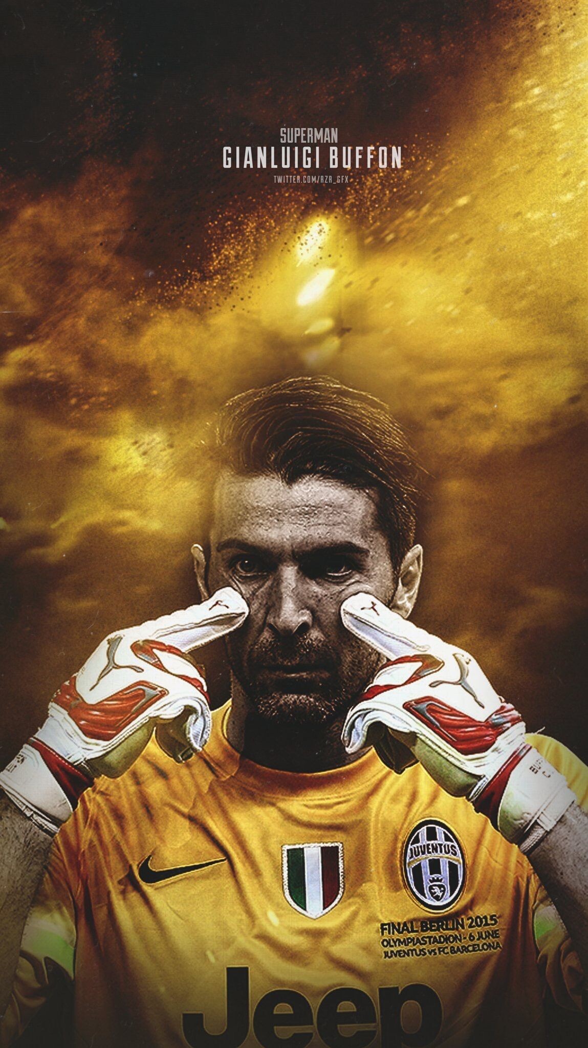 Gianluigi Buffon: A sweeper-keeper, highly regarded for his handling, aerial ability, and command of the area on high balls. 1150x2050 HD Wallpaper.