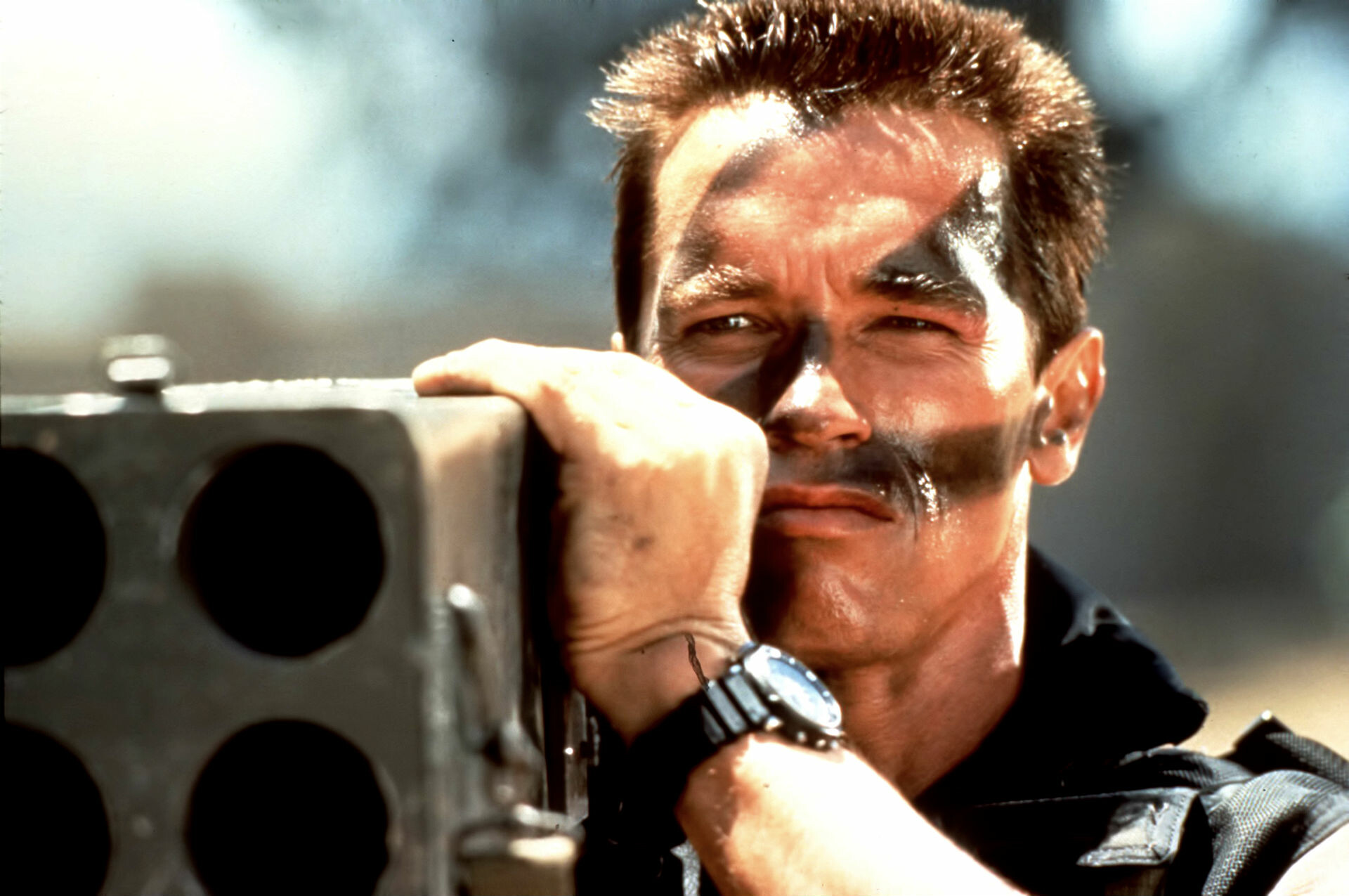 Arnold Schwarzenegger: Portrayed John Matrix in a 1985 American action film, Commando. 1920x1280 HD Background.