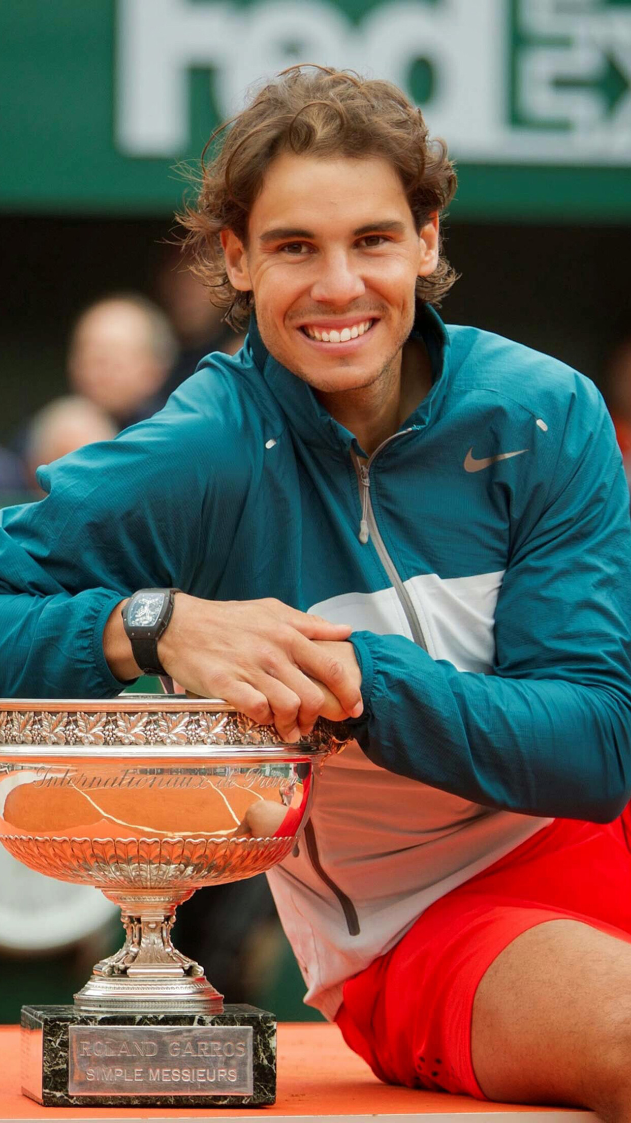 Rafael Nadal: The second man, after Mats Wilander in 1982, to win the French Open on his first attempt. 1250x2210 HD Background.