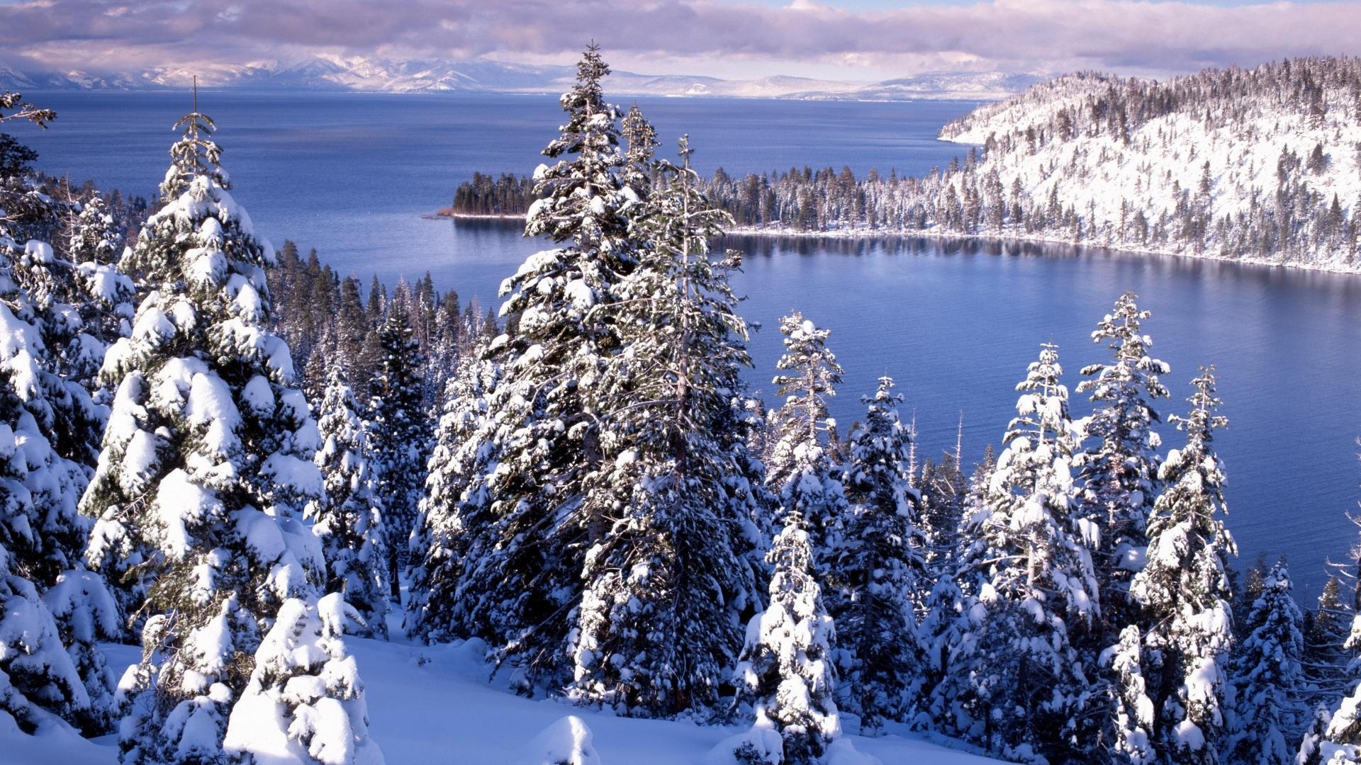Lake Tahoe, Winter wallpaper, Snowy landscapes, Holiday season, 1920x1080 Full HD Desktop
