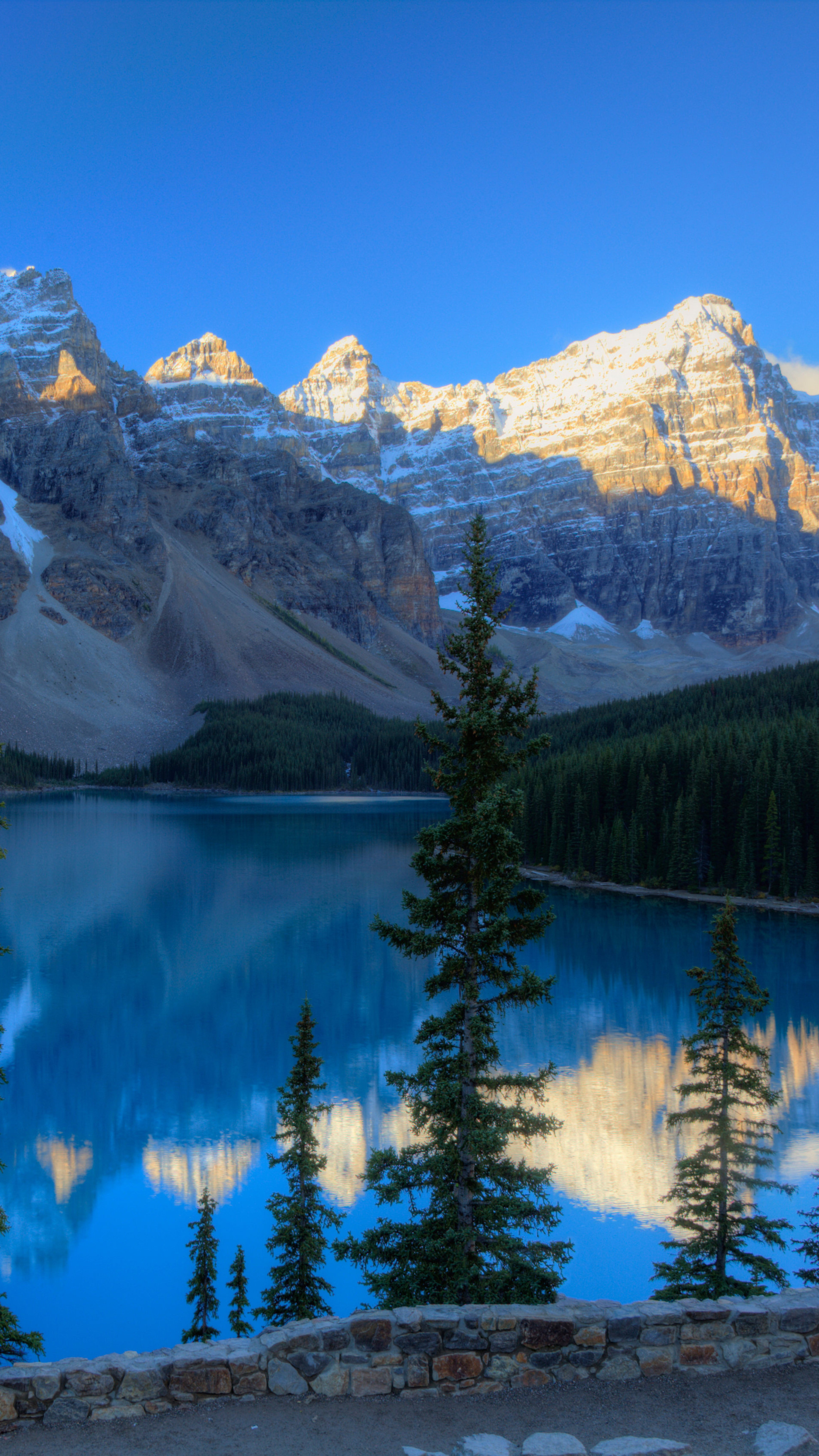 Canada: Lake Moraine, The country has the eighth-largest economy in the world. 2160x3840 4K Wallpaper.