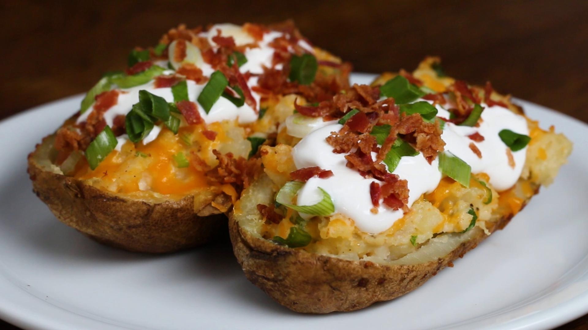 Twice baked potatoes, Loaded with toppings, Tasty and satisfying, Tasty recipe by Tasty, 1920x1080 Full HD Desktop
