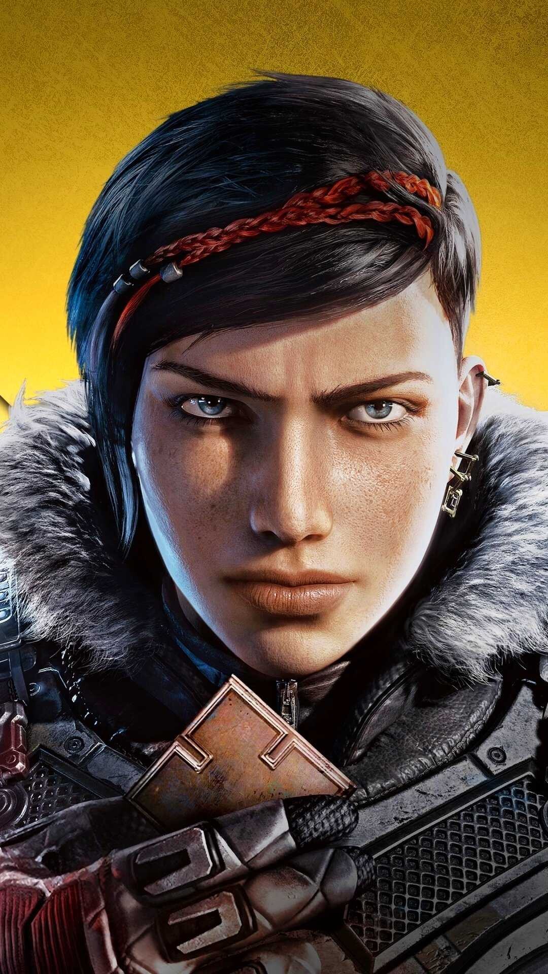 Gears of War: Kait Diaz, A media franchise centered on a series of video games created by Epic Games. 1080x1920 Full HD Background.