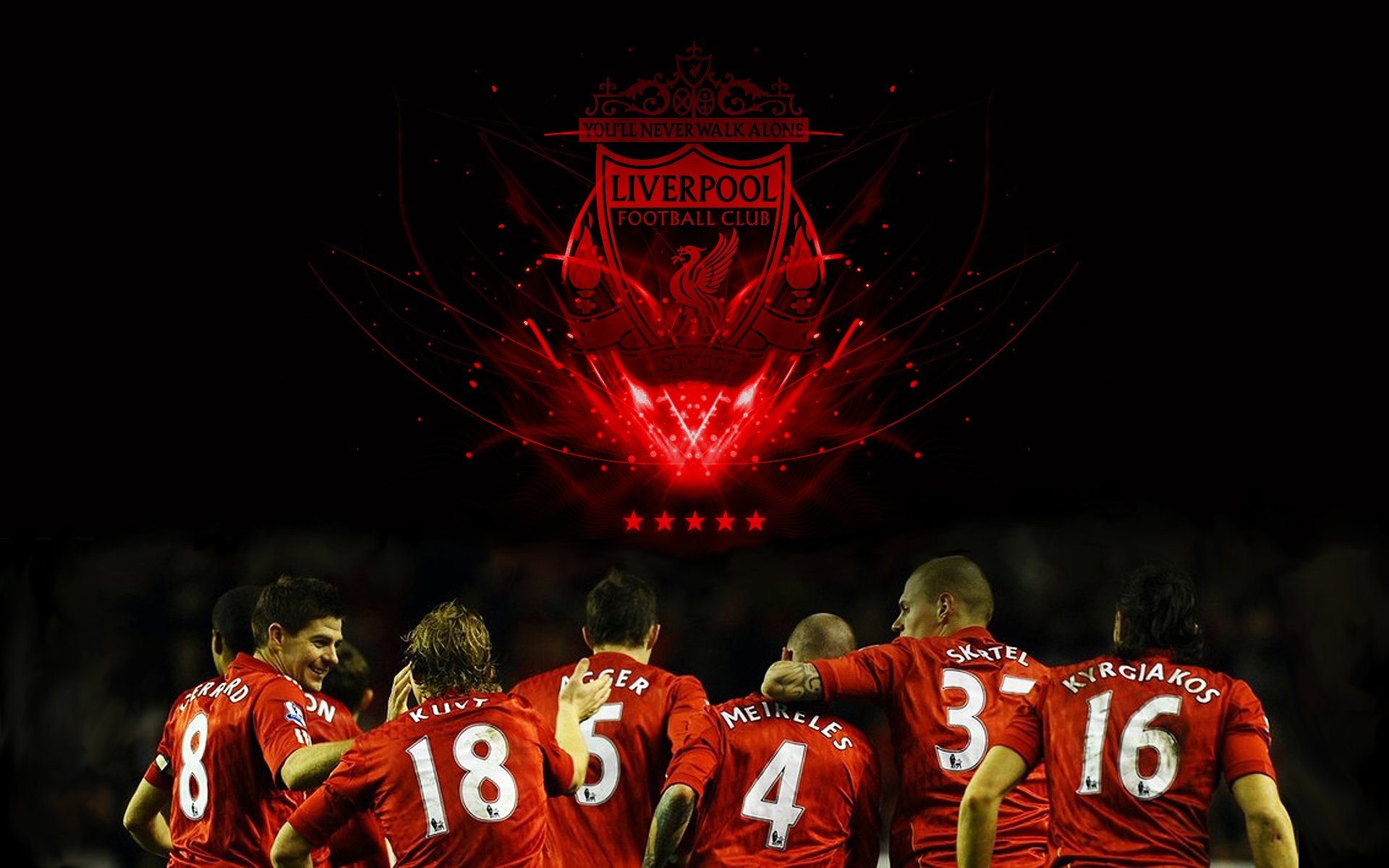 Liverpool Football Club: Sotirios Kyrgiakos, Raul Meireles, Premier League, Soccer. 1920x1200 HD Background.