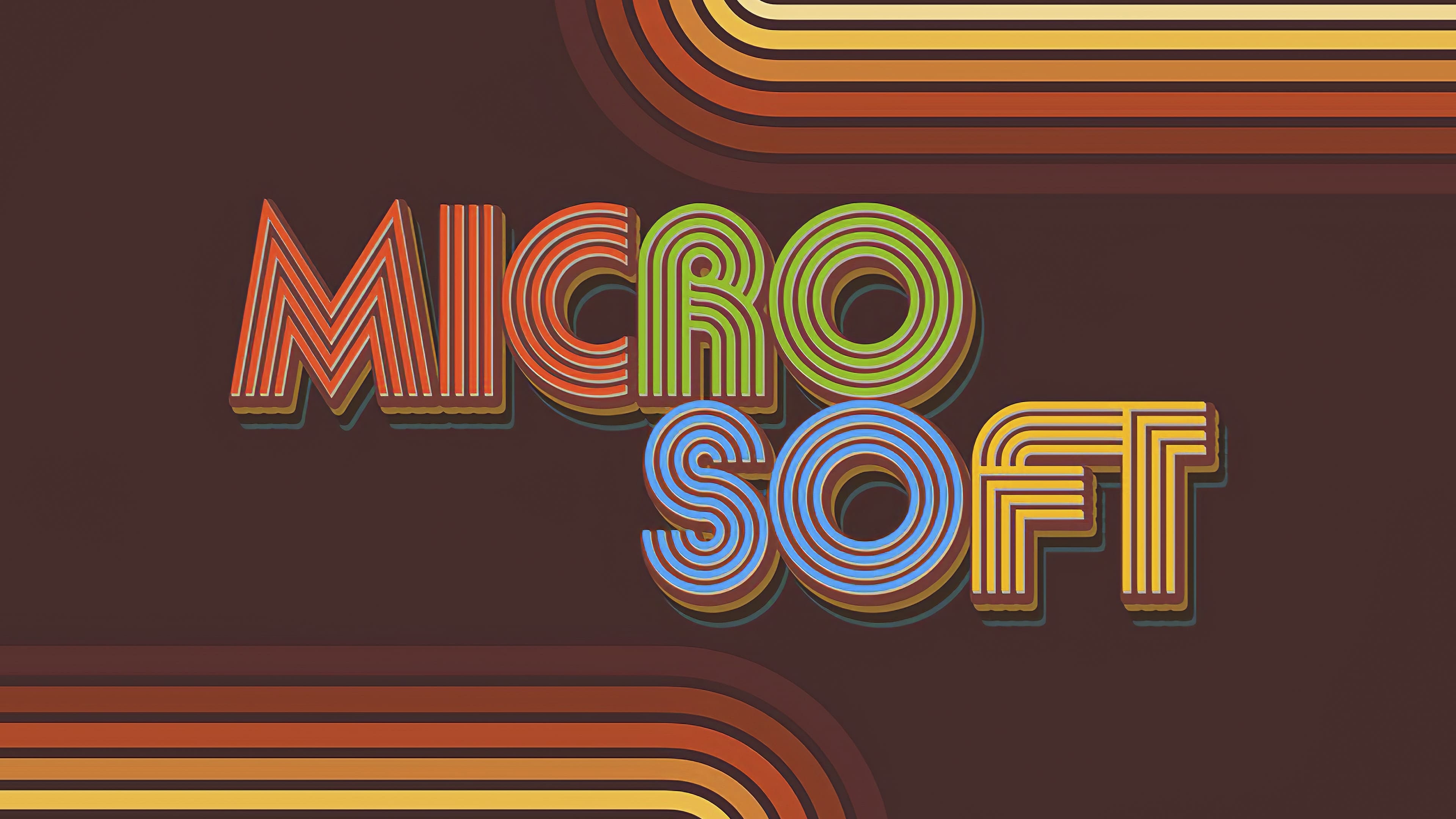Microsoft: A technology corporation, founded in 1975, to develop and sell BASIC interpreters for the Altair 8800. 3840x2160 4K Background.