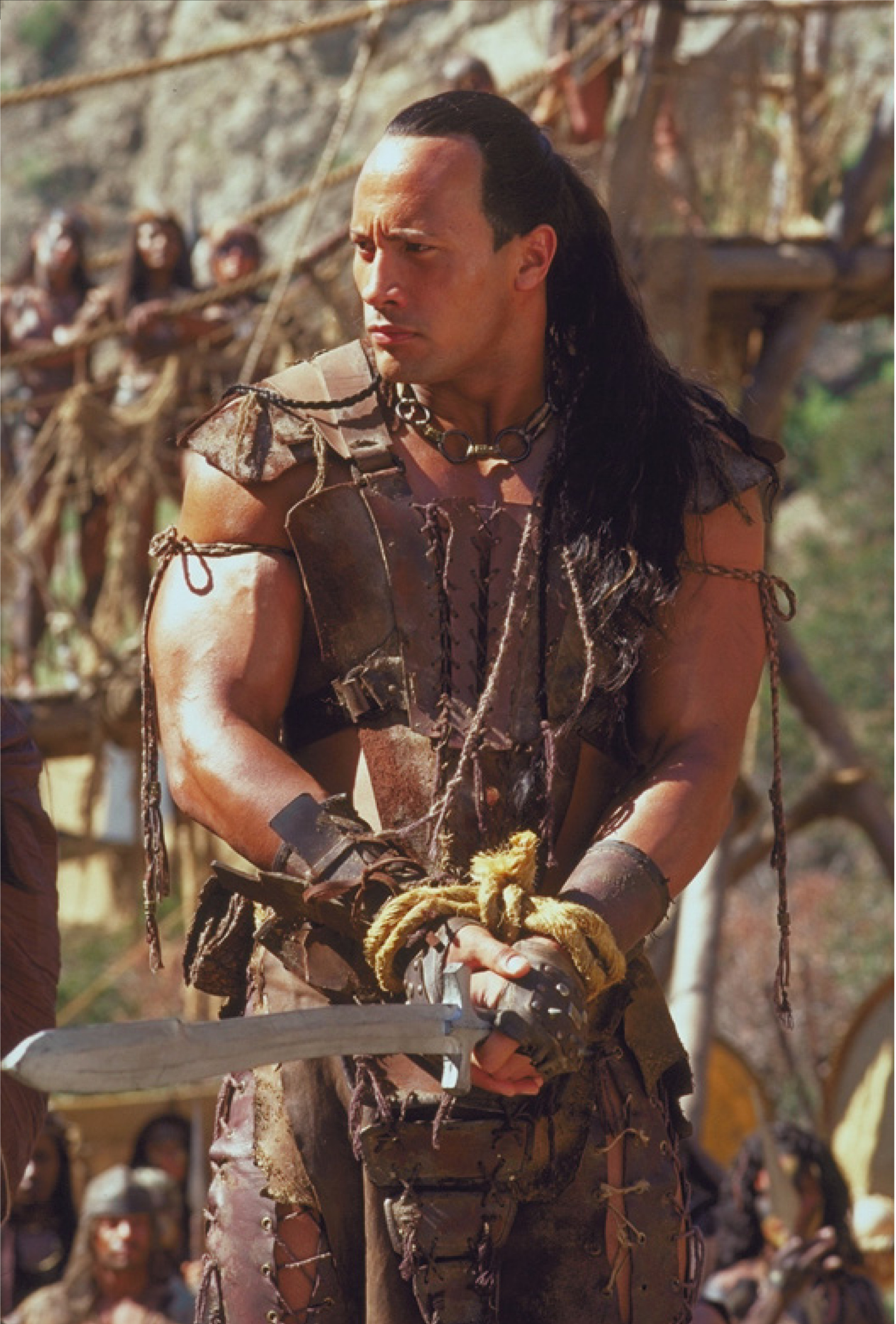 Dwayne Johnson (The Scorpion King): An Akkadian warrior named Mathayus who's hired to assassinate a warlord's sorcerer. 1740x2560 HD Wallpaper.
