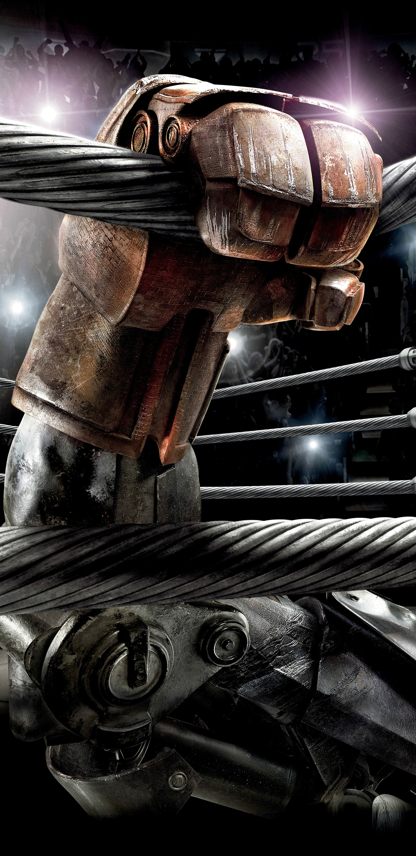 Real Steel: Human boxers replaced by robots, Robots' fights. 1440x2960 HD Background.