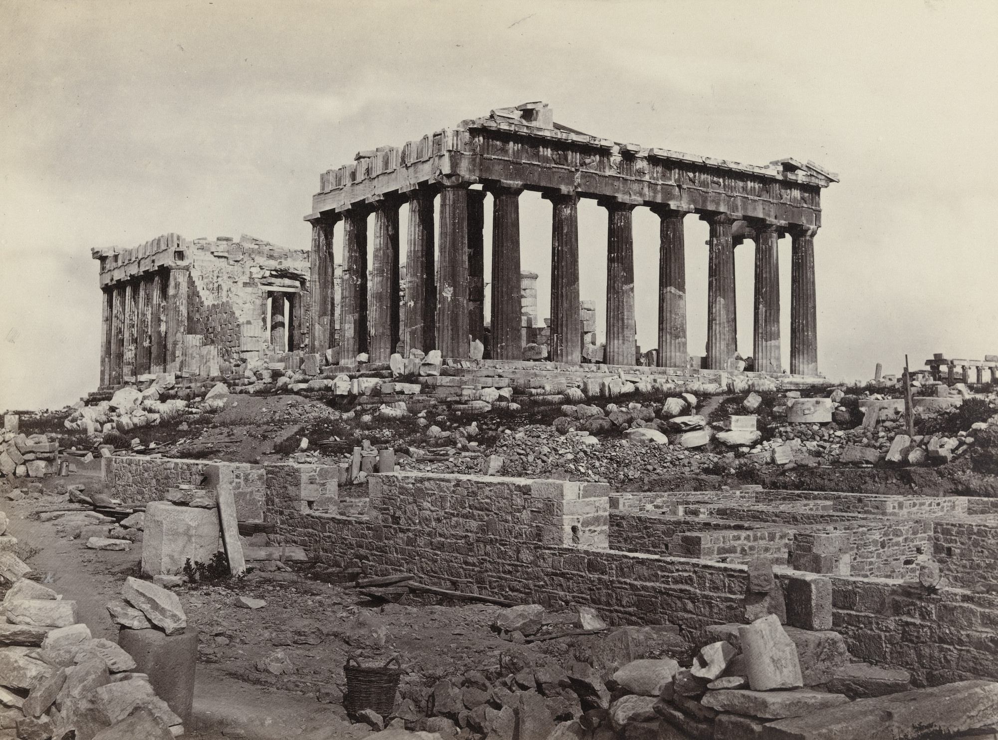 Francis Frith's artwork, Parthenon perspective, East-facing view, MoMA collection, 2000x1490 HD Desktop