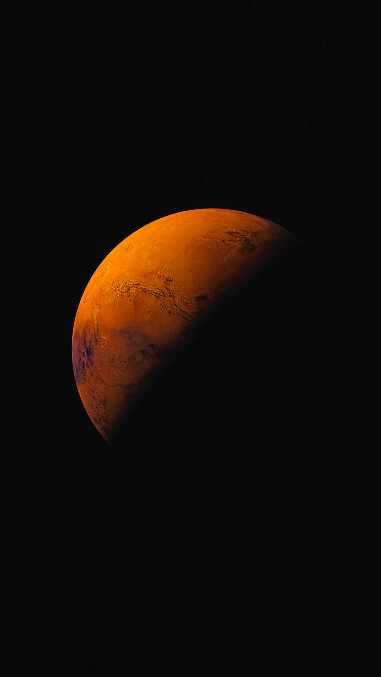 Mars: A dust storm can cover the entire planet and last for months. 1250x2210 HD Wallpaper.