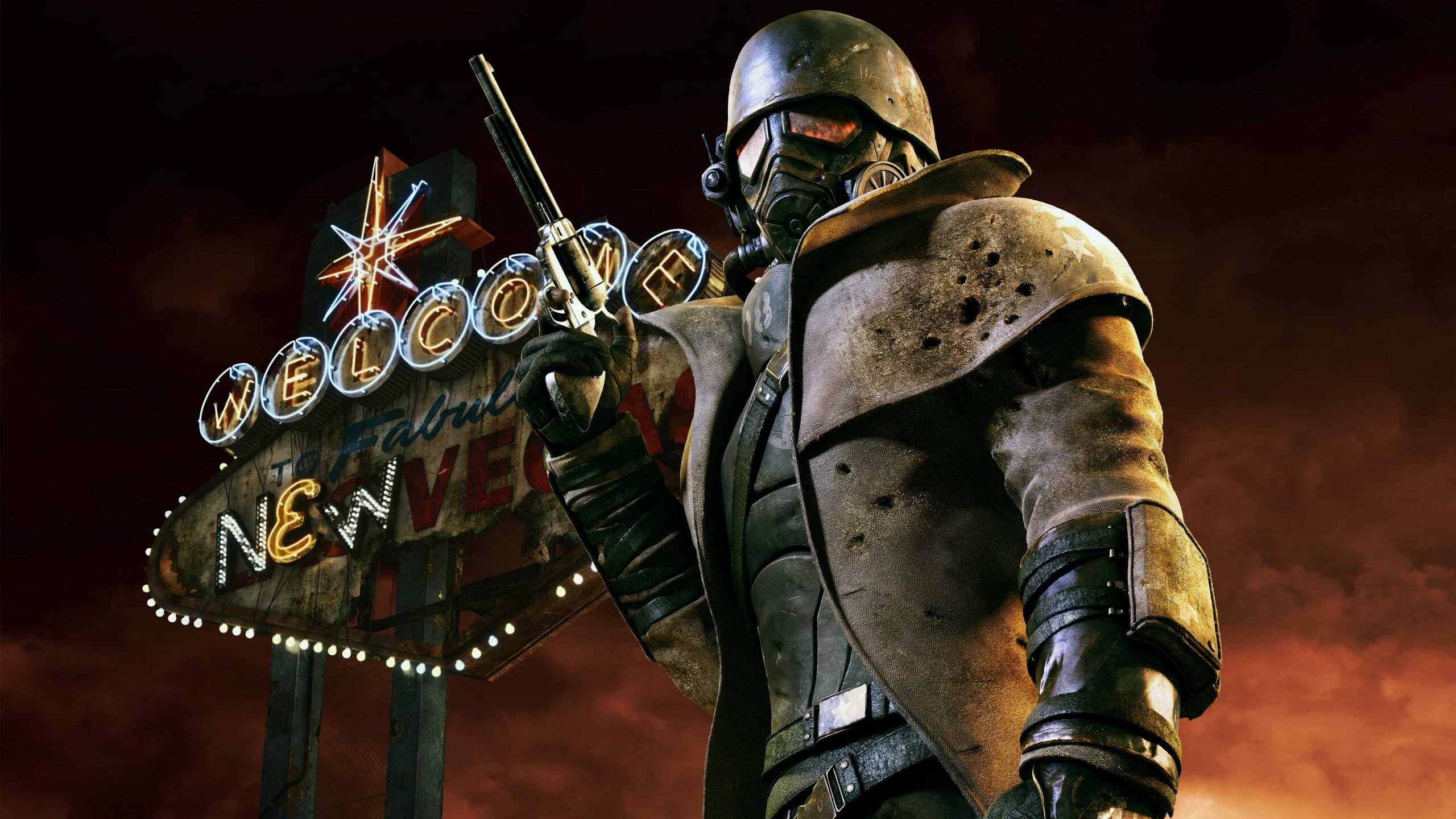 Fallout: New Vegas, A post-apocalyptic role-playing video game developed by Obsidian Entertainment. 2560x1440 HD Wallpaper.