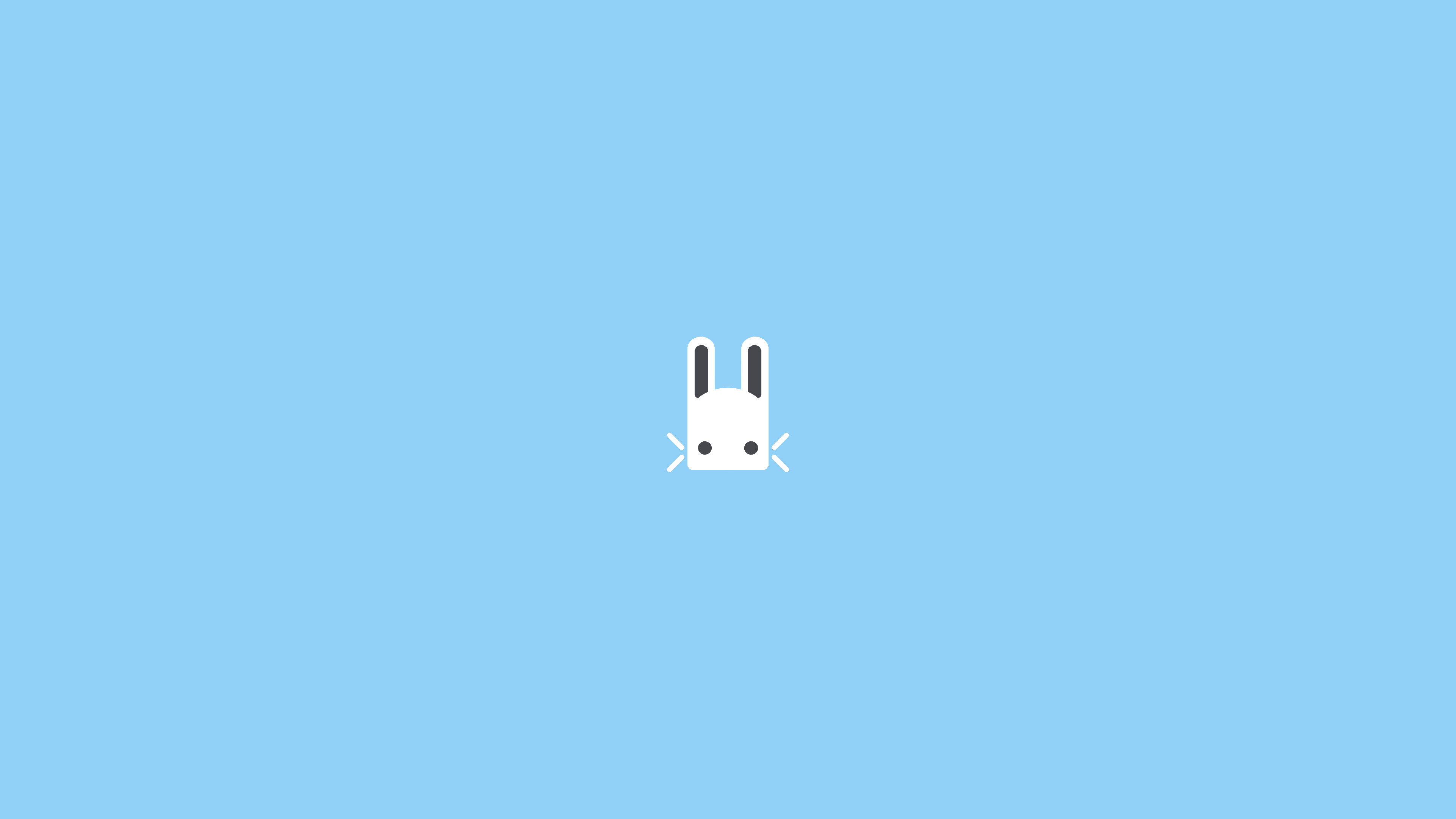 Rabbit: A mammal of the family Leporidae, with long ears, long hind legs and a short, fluffy tail. 3840x2160 4K Background.