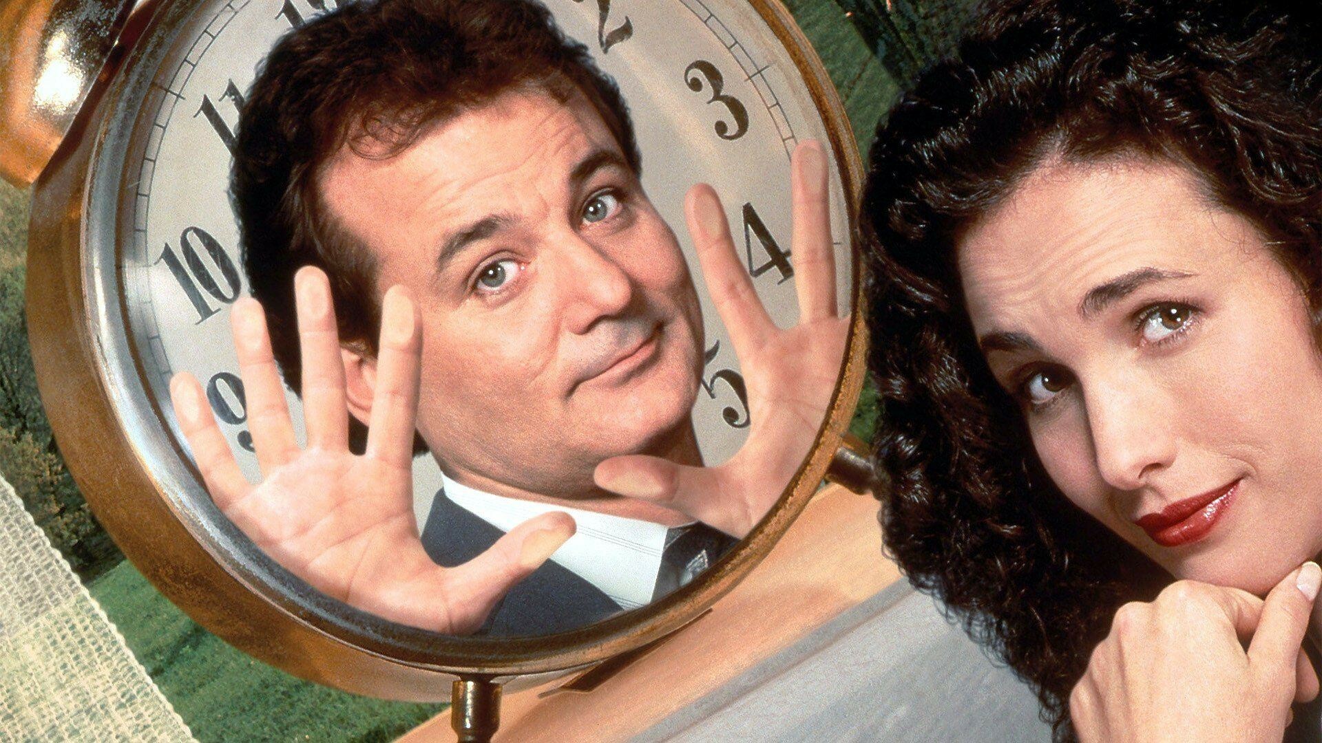 Groundhog Day (Holiday): A romantic-comedy film, A man trapped in a time loop, reliving February 2 repeatedly. 1920x1080 Full HD Wallpaper.