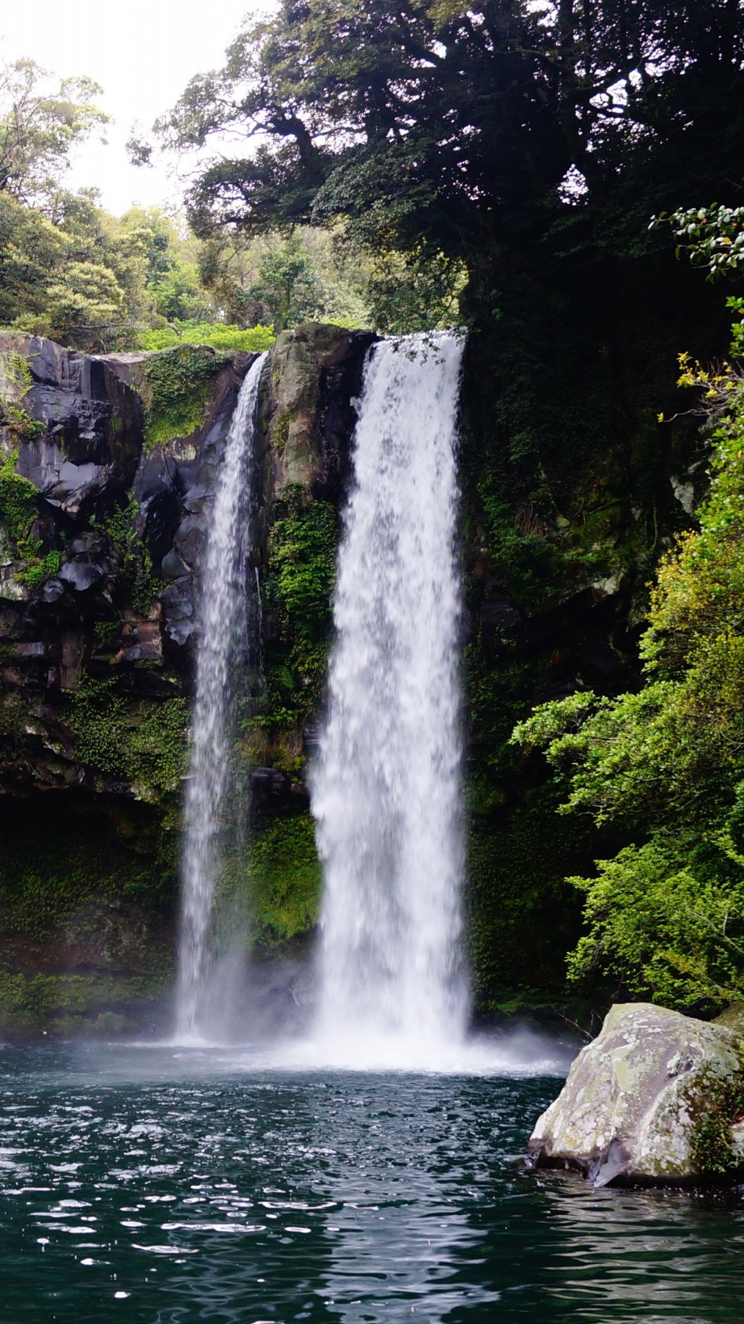 Reunion Island, Island waterfall, Beautiful backgrounds, Nature's wonder, 1080x1920 Full HD Handy