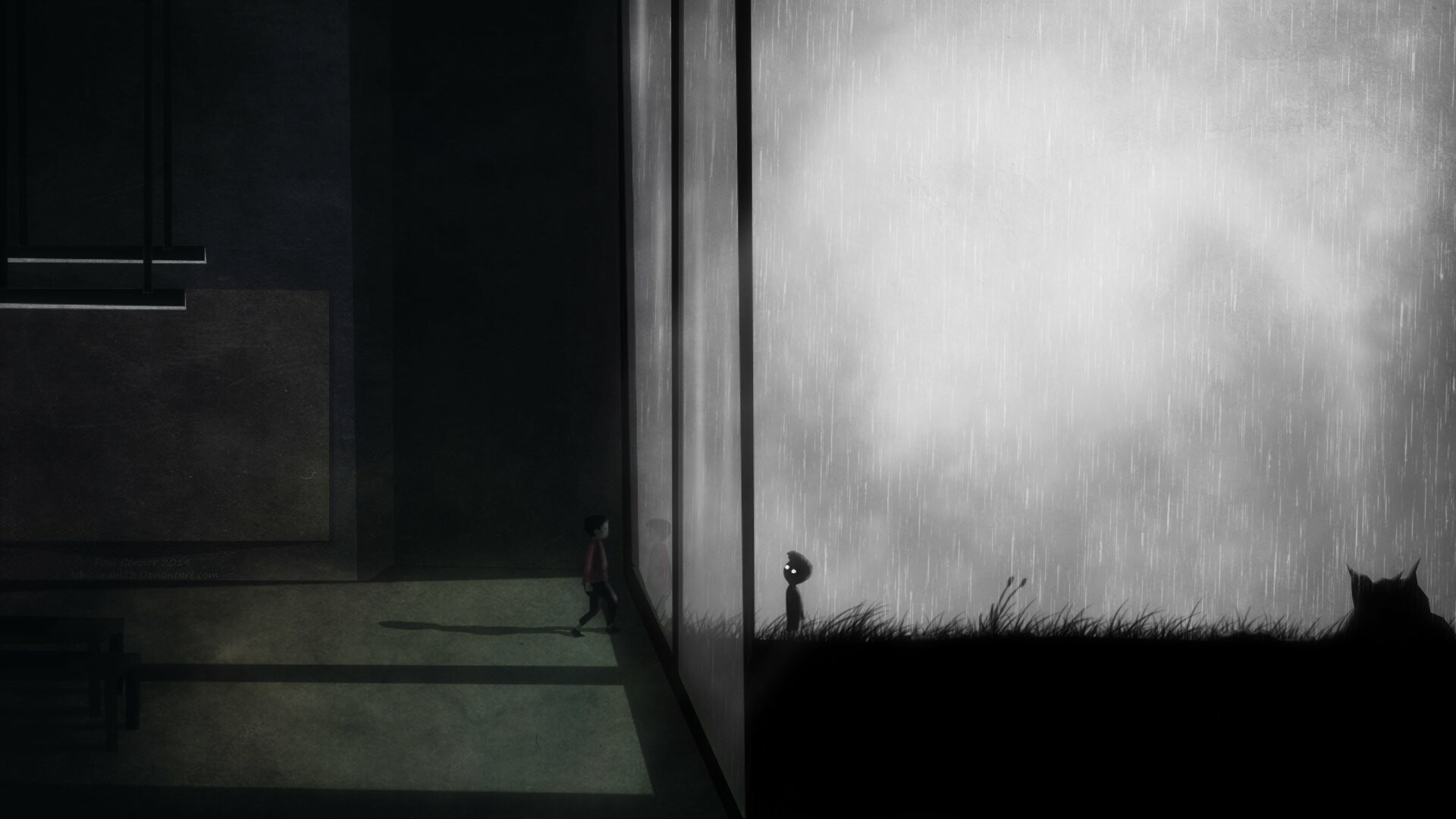 Limbo: The title won the "Adventure Game of the Year" and "Outstanding Achievement in Sound Design" Interactive Achievement Awards from the Academy of Interactive Arts and Sciences. 1920x1080 Full HD Wallpaper.