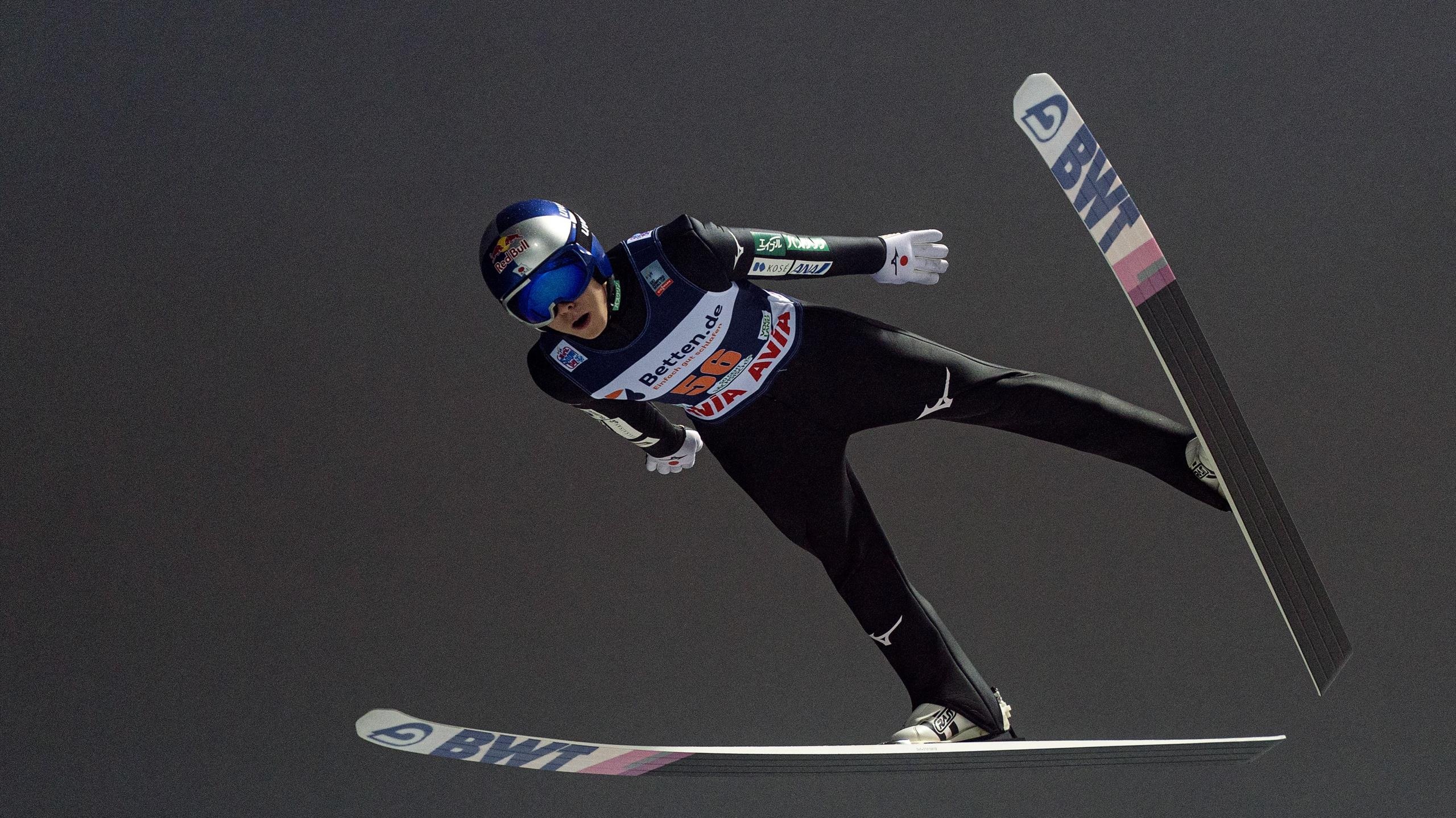 Ryoyu Kobayashi, Karl Geiger, Ski jumping world cup event, Switzerland, 2560x1440 HD Desktop