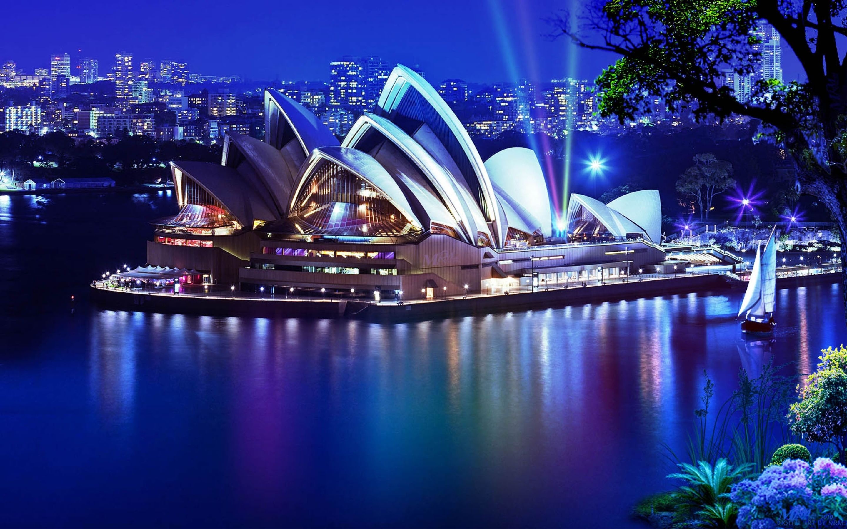 Sydney: Opera House, Designed by Jorn Utzon, Australian cities, Cityscape, Harbor. 2880x1800 HD Background.