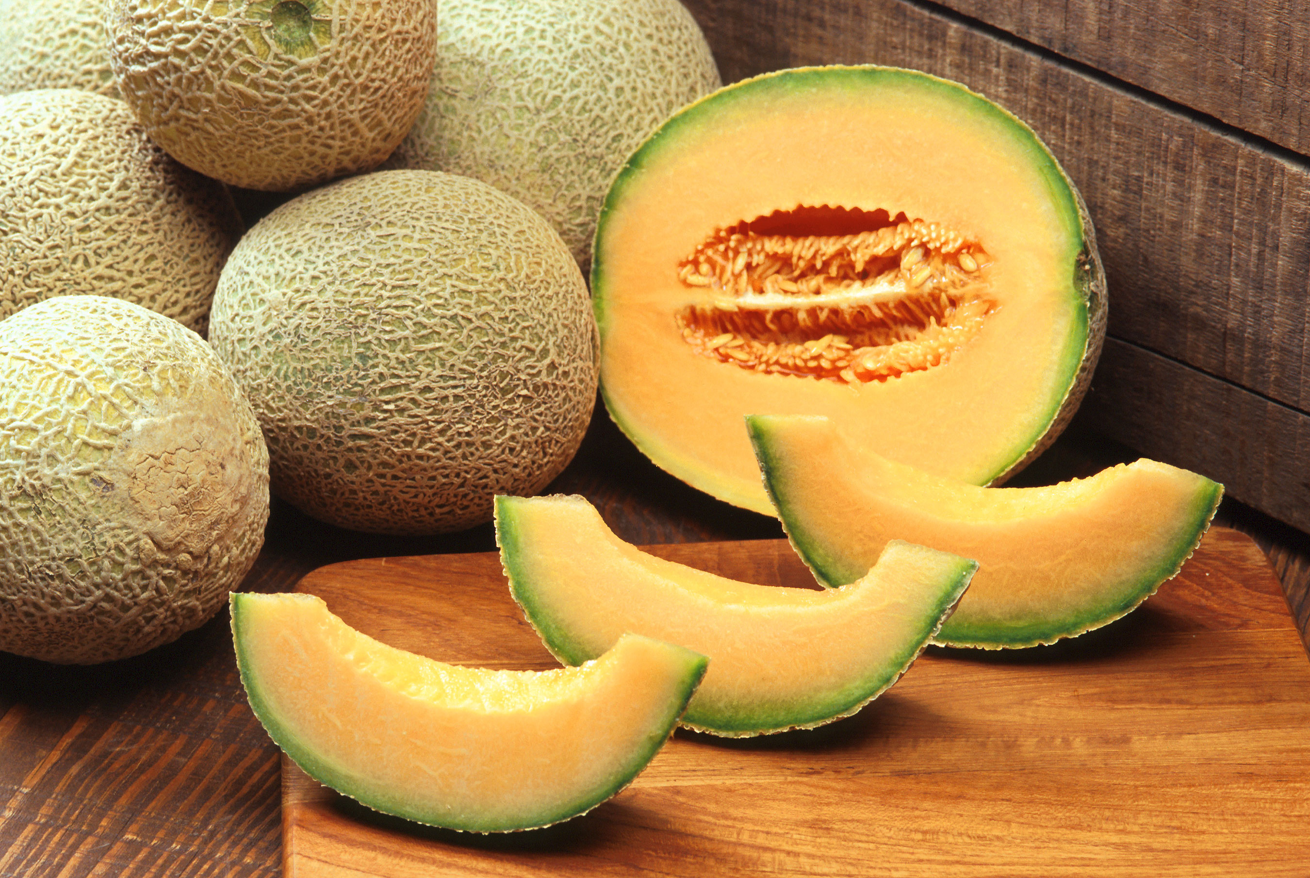 Melon: Cantaloupe, A variety of the muskmelon species. 2700x1810 HD Wallpaper.
