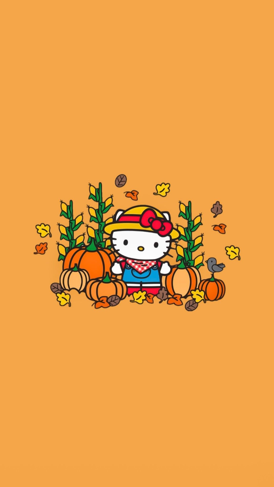 Pumpkins, Hello Kitty Fall Wallpaper, 1160x2050 HD Handy