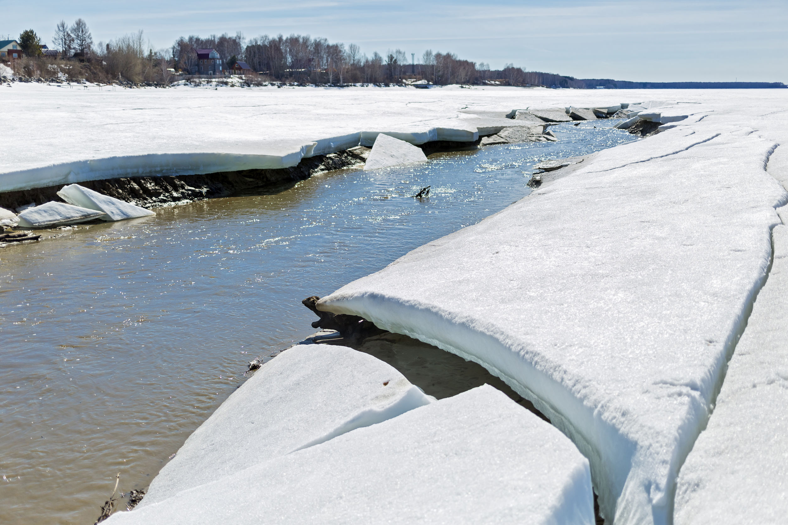 Ob River, Frozen landscapes, Flooding challenges, Nature's resilience, 2510x1680 HD Desktop