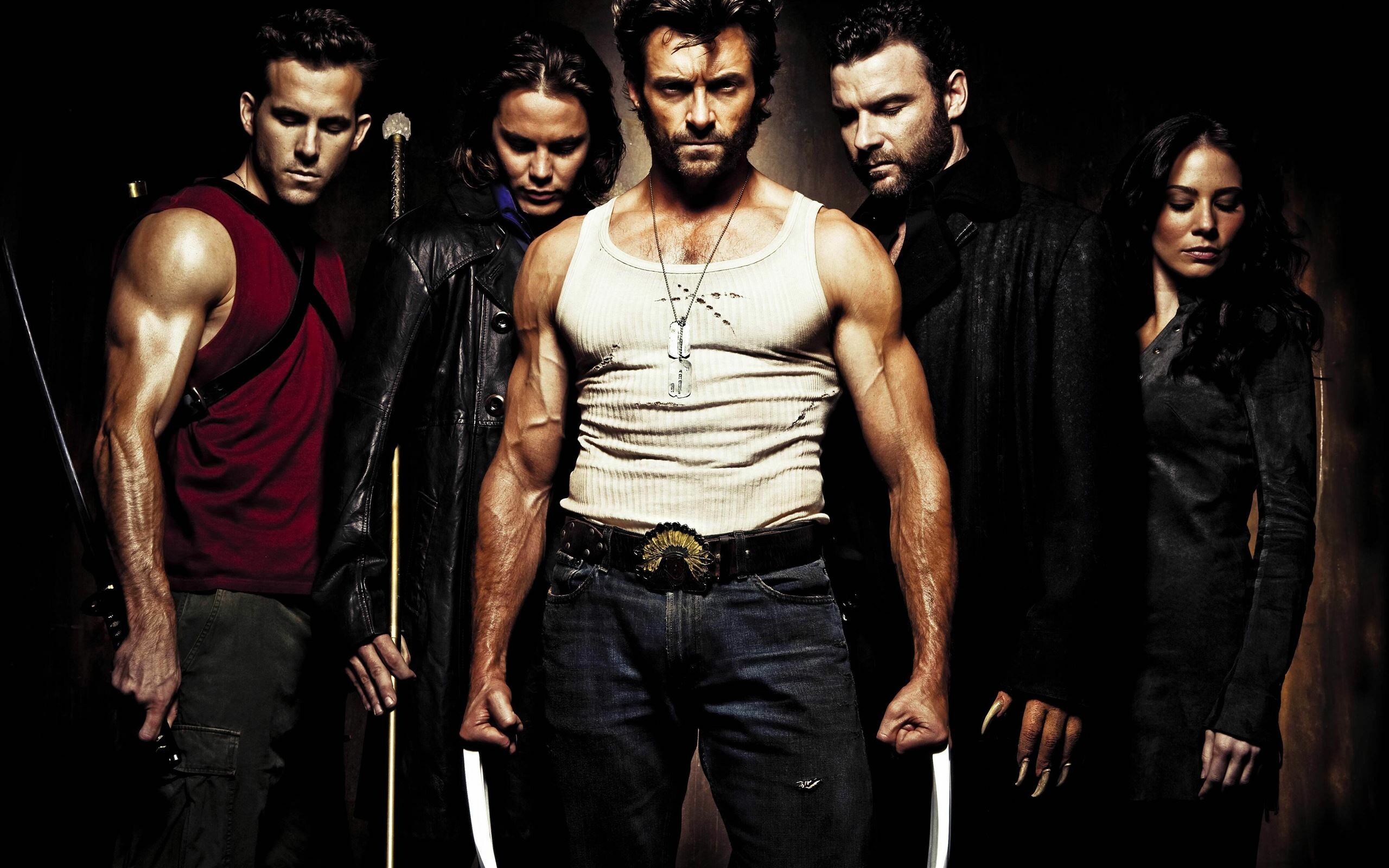 X-Men: Origins: Wolverine, Liev Schreiber, Ryan Reynolds, Hugh Jackman. 2560x1600 HD Background.