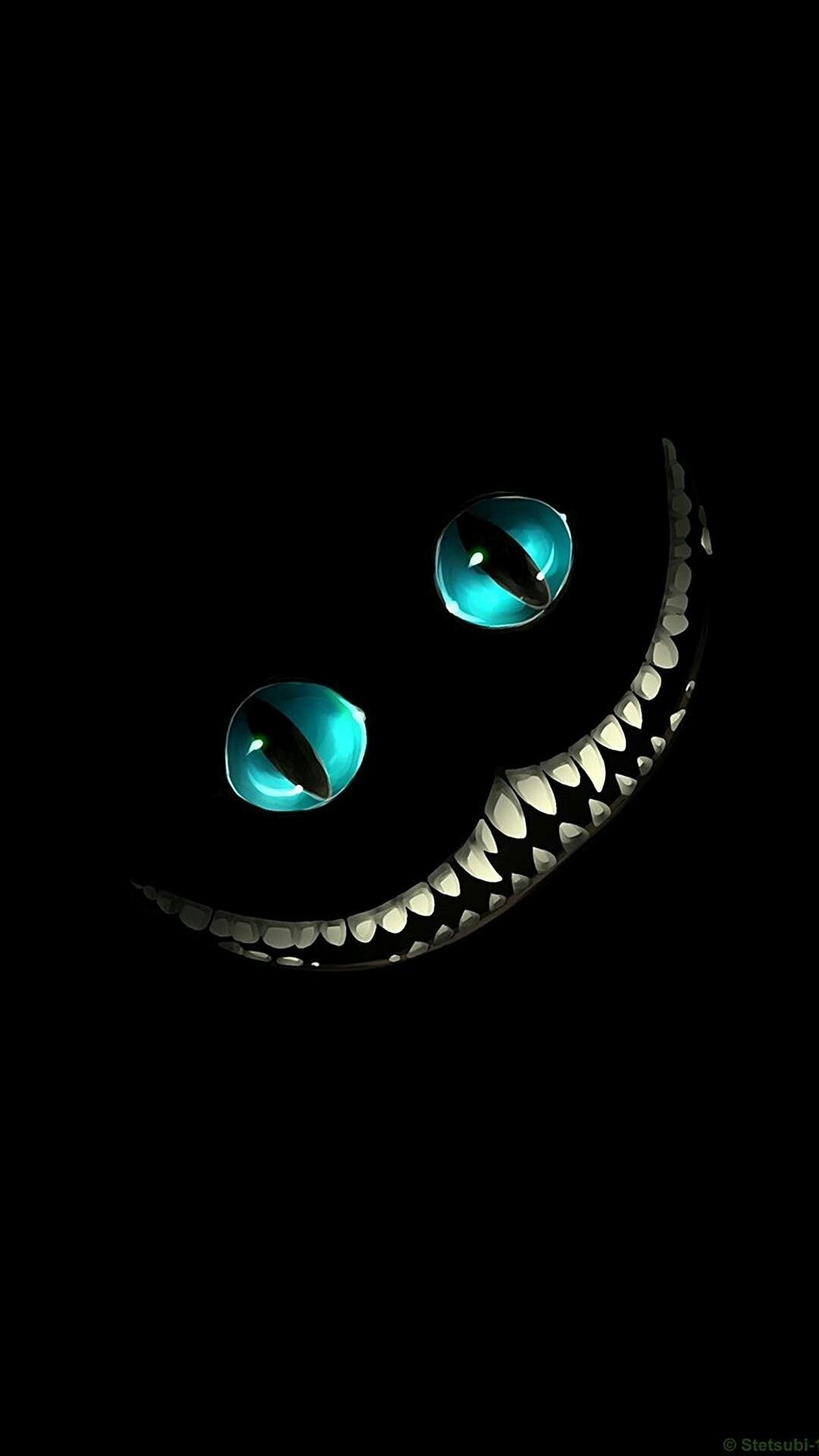 Cheshire Cat: A creature with an enormous grin encountered by Alice in Alice's Adventures in Wonderland. 1080x1920 Full HD Wallpaper.